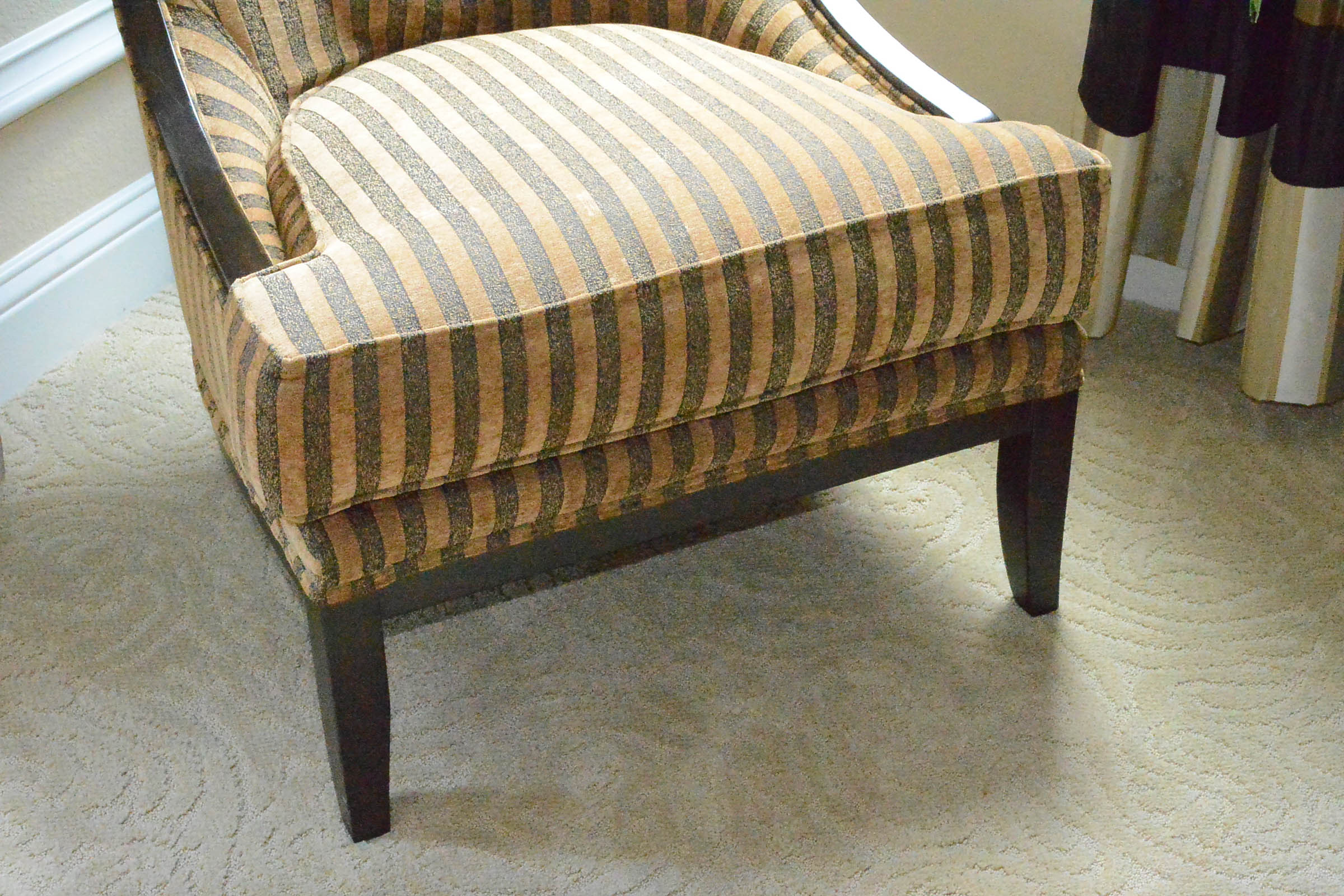 Striped Accent Chair