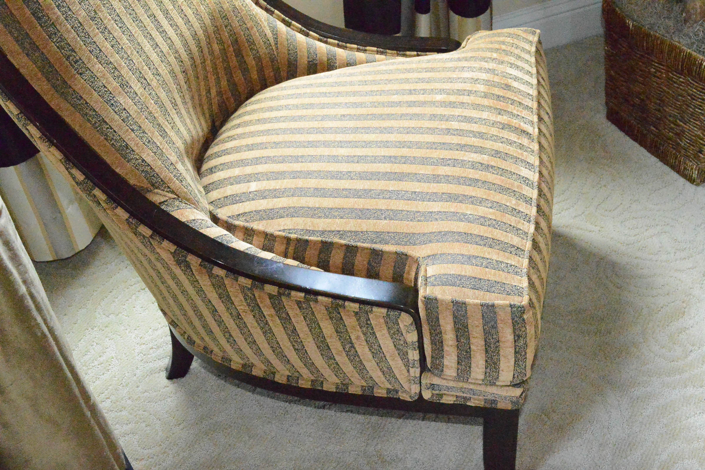 Striped Accent Chair