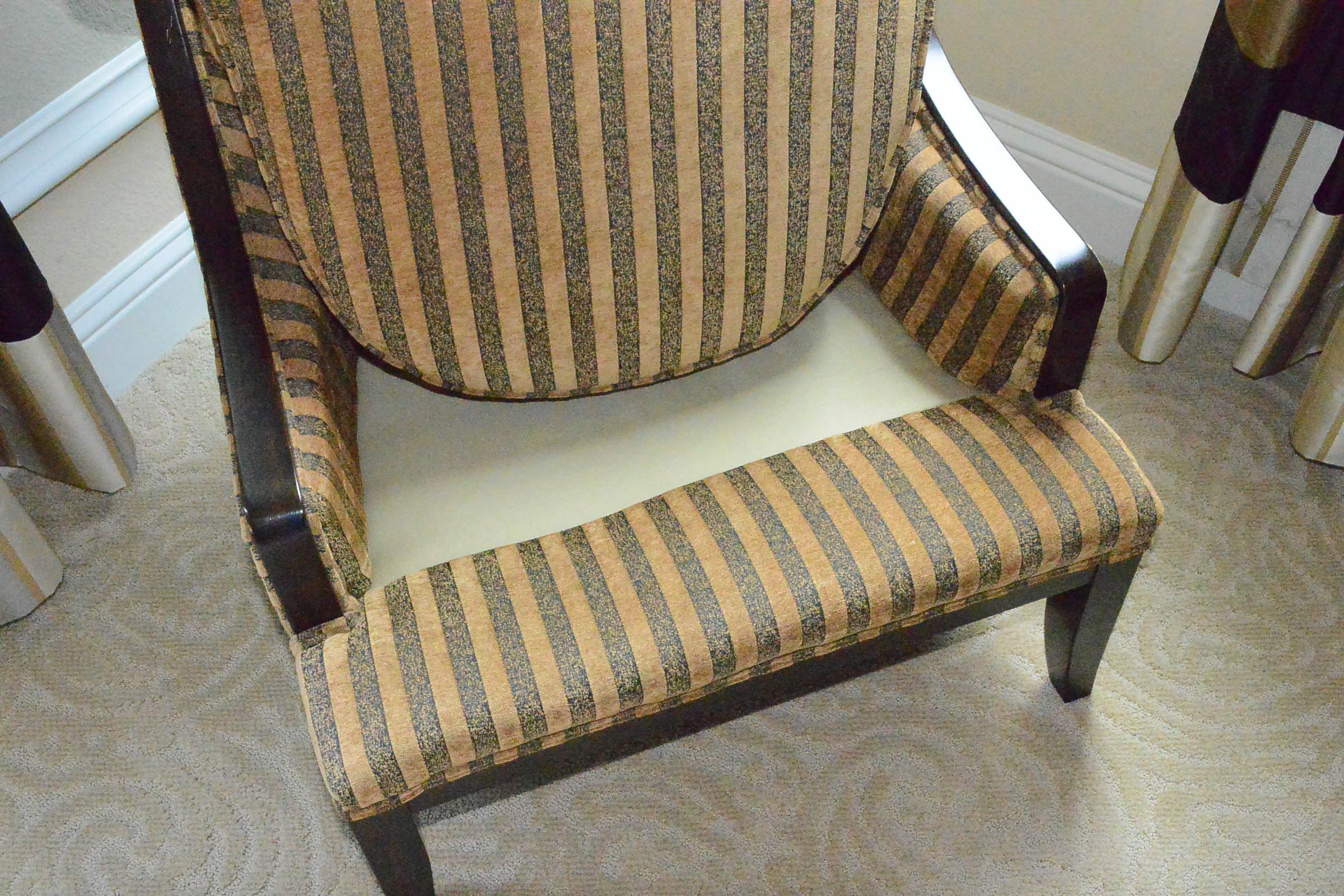 Striped Accent Chair