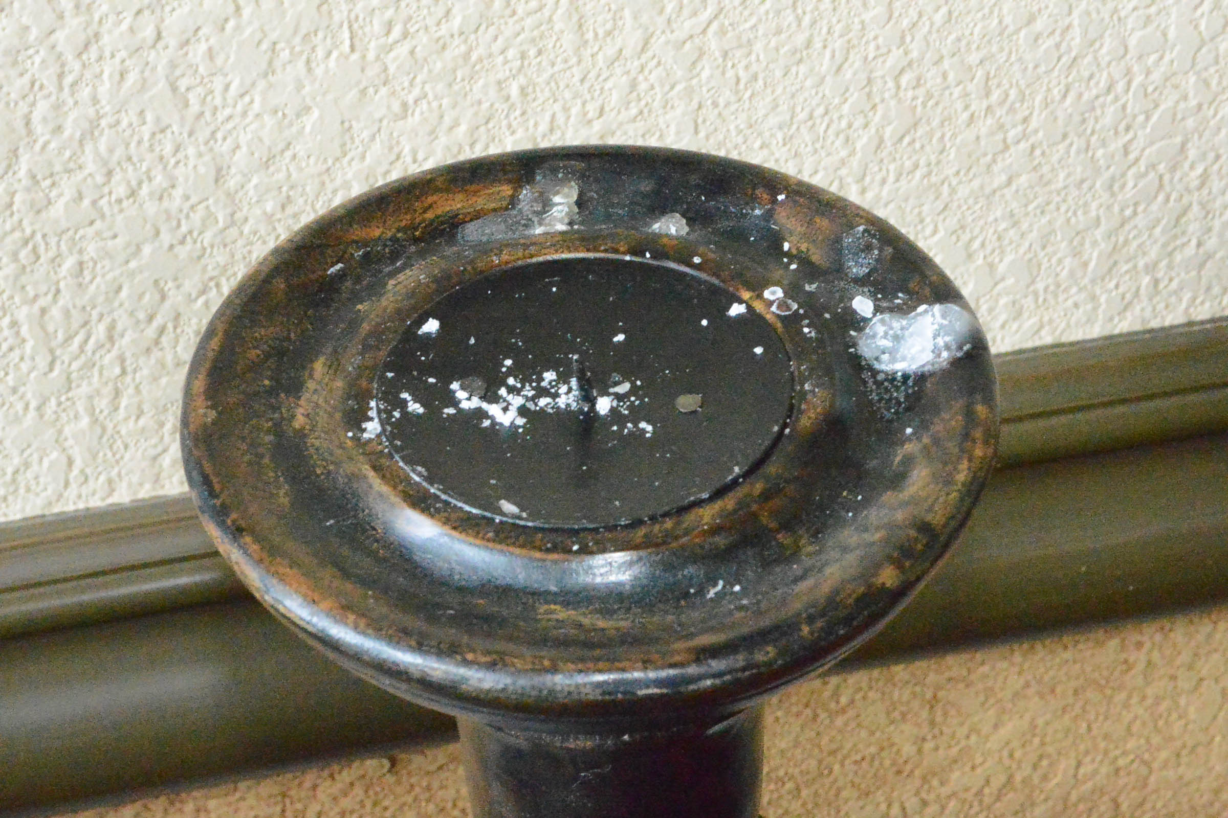 Pair of Carved Wooden Indian Candlesticks