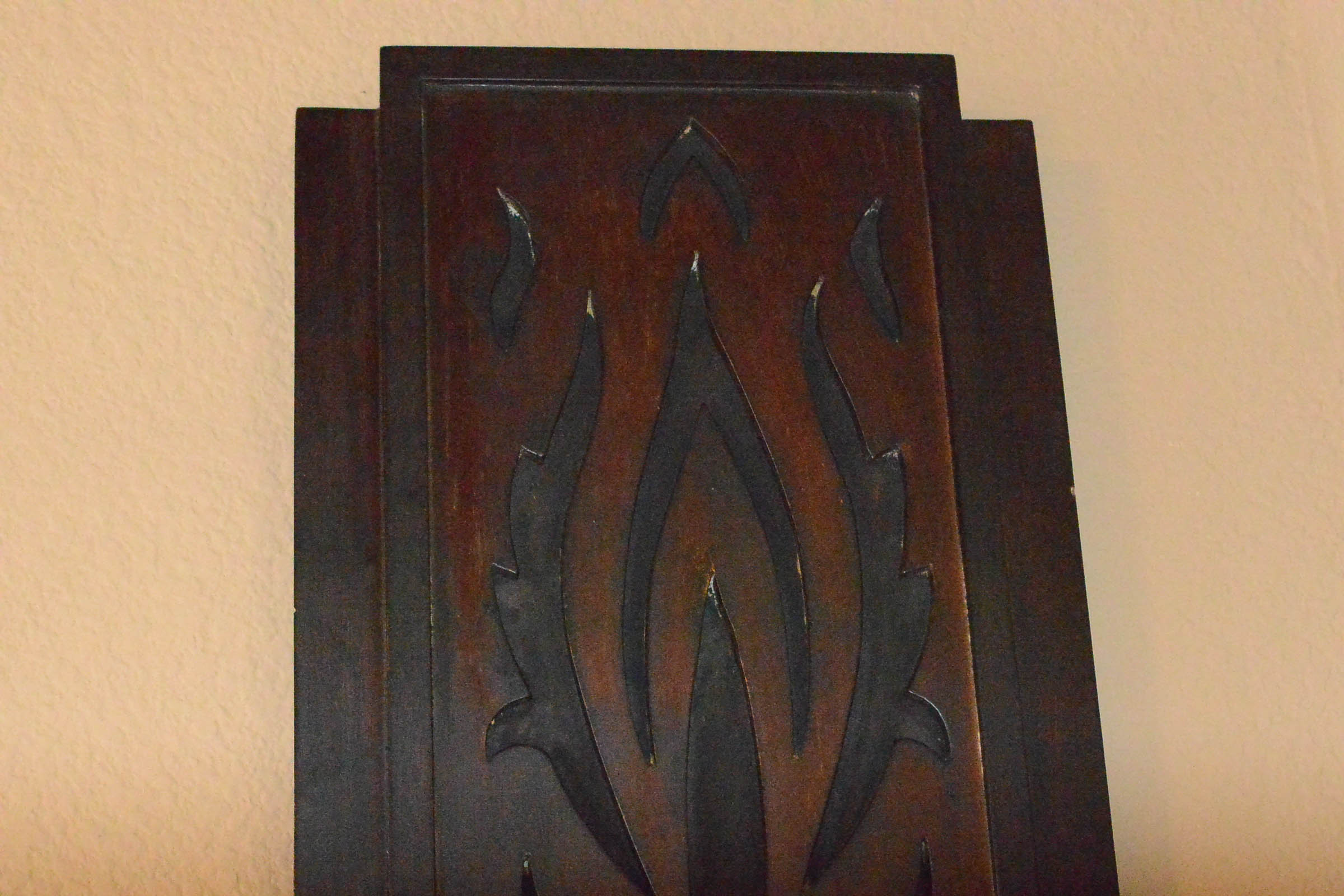 Pair of Carved Wooden Plaques