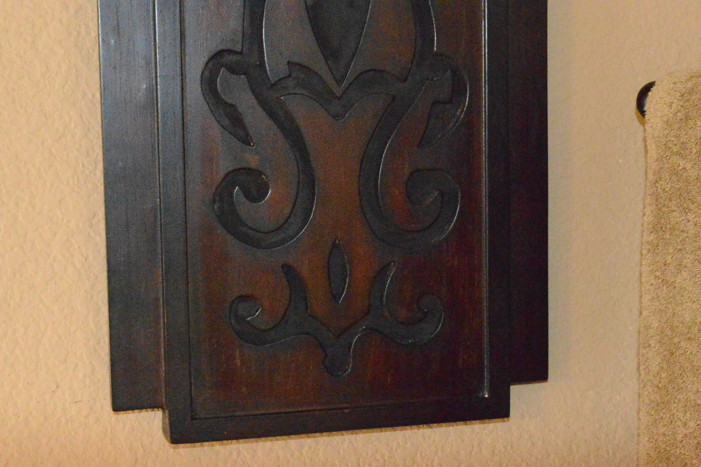 Pair of Carved Wooden Plaques