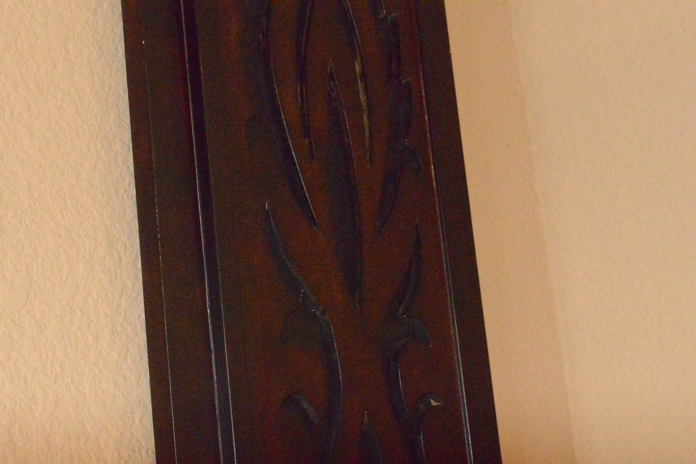 Pair of Carved Wooden Plaques