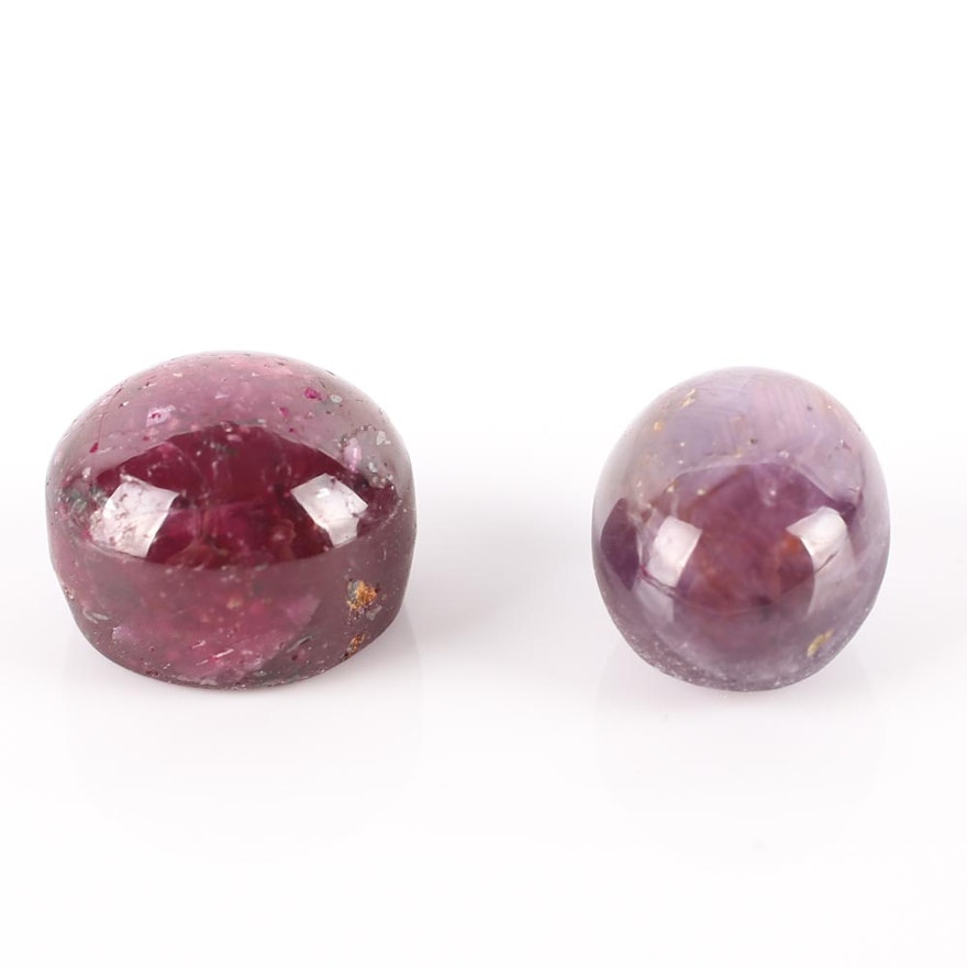 13.45 CTW Loose Cabochon Star Rubies