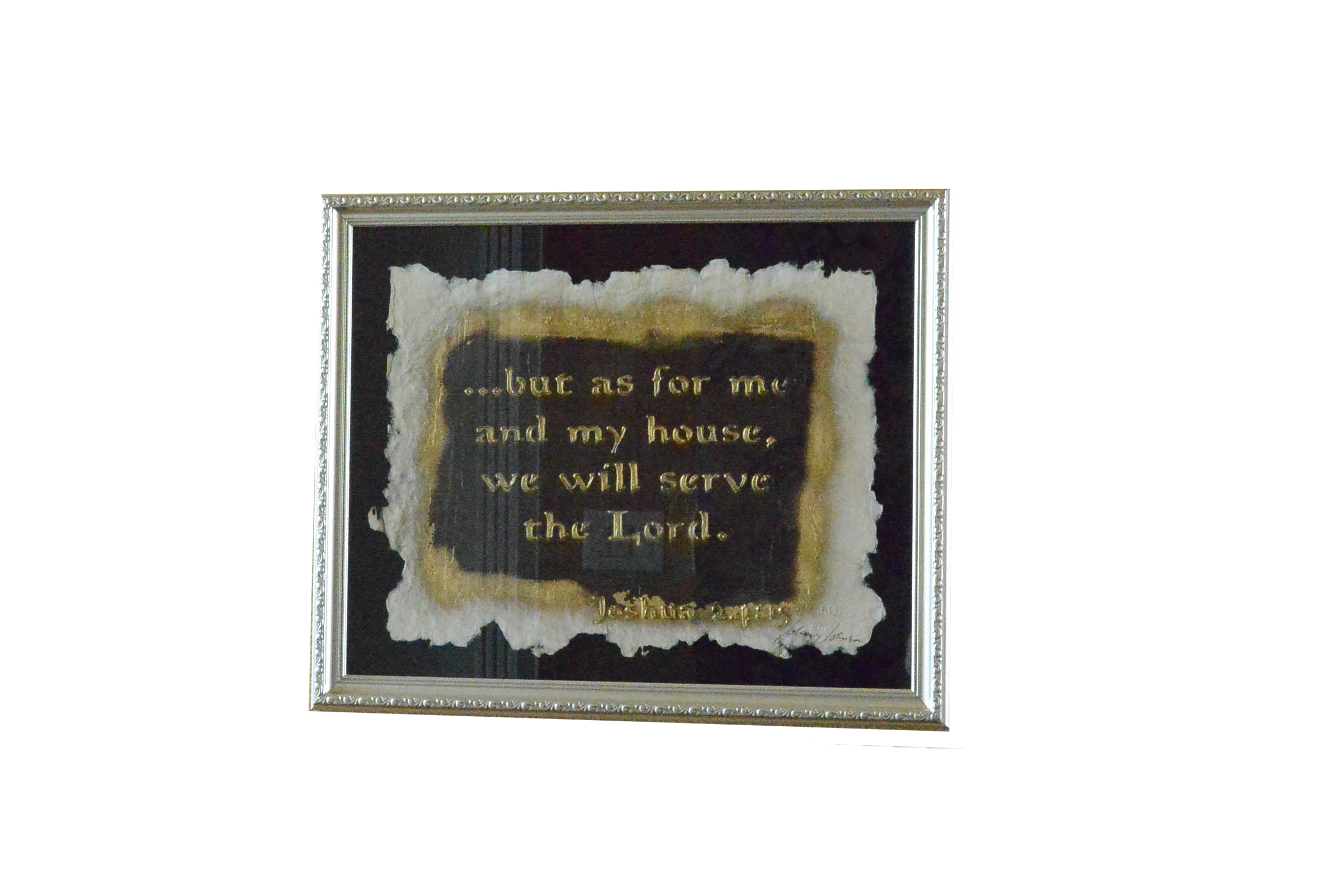 Signed Robert Johnson Proverb Art Piece