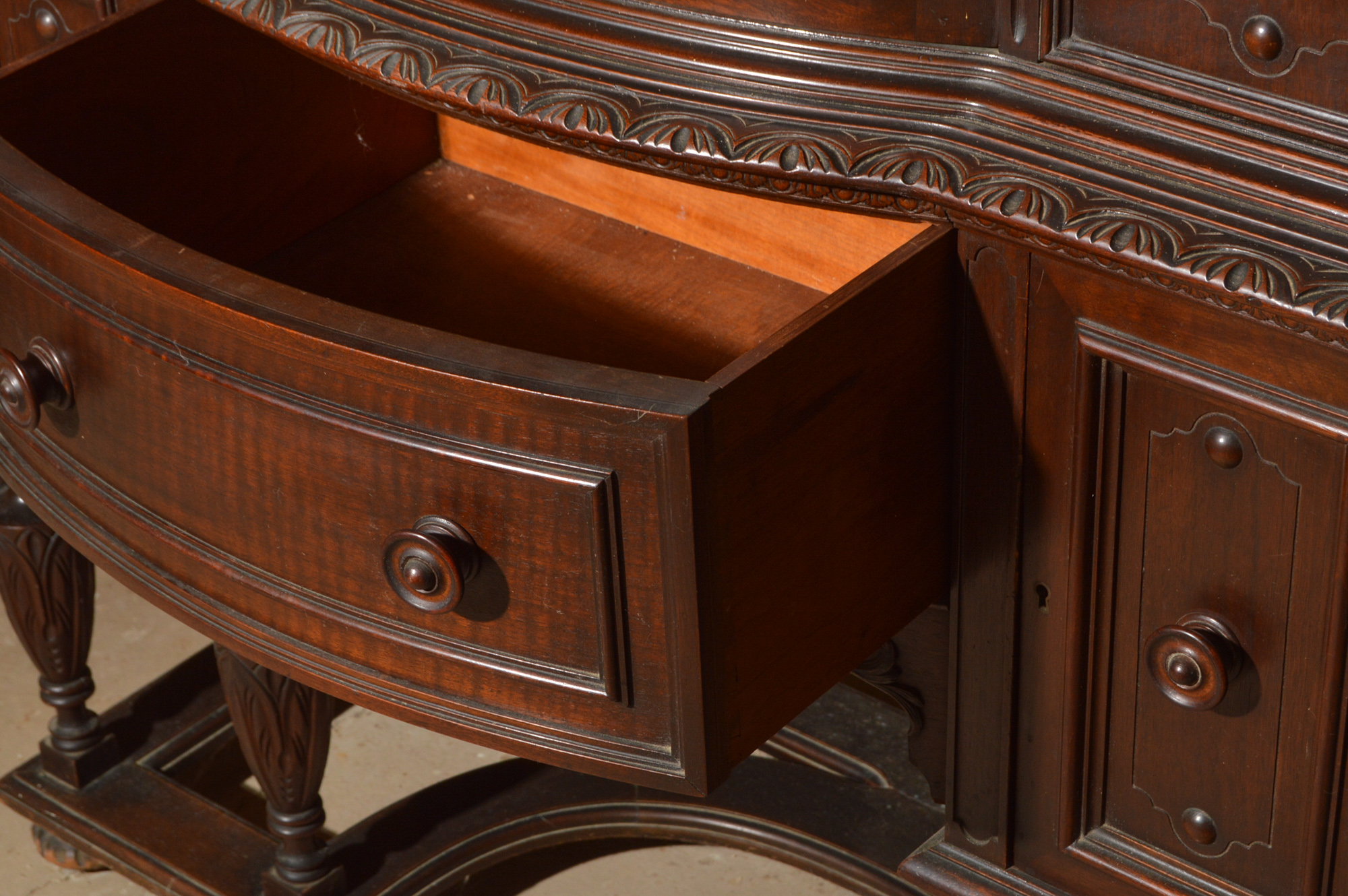 Early 20th Century Highboy China Cabinet