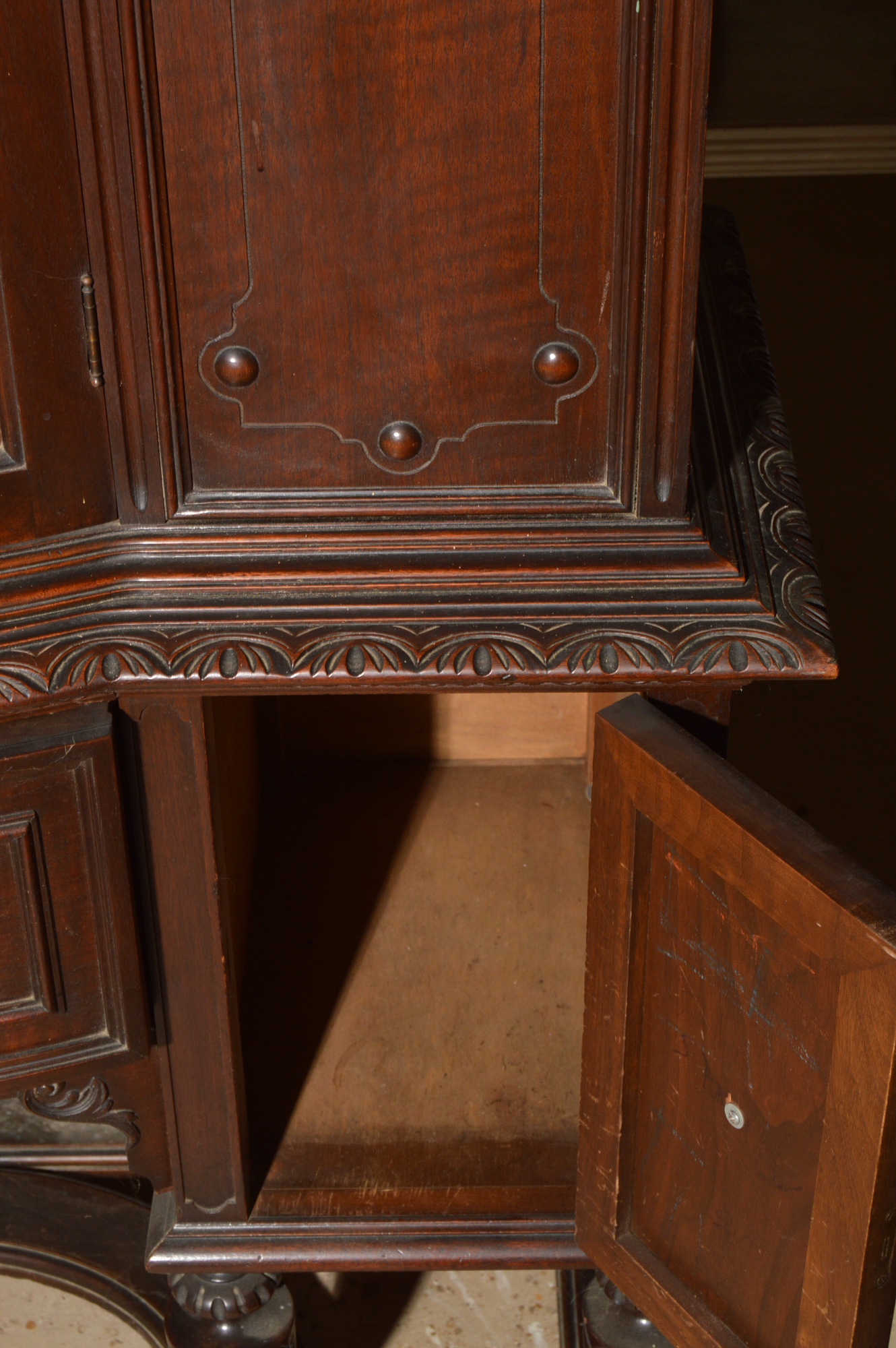 Early 20th Century Highboy China Cabinet