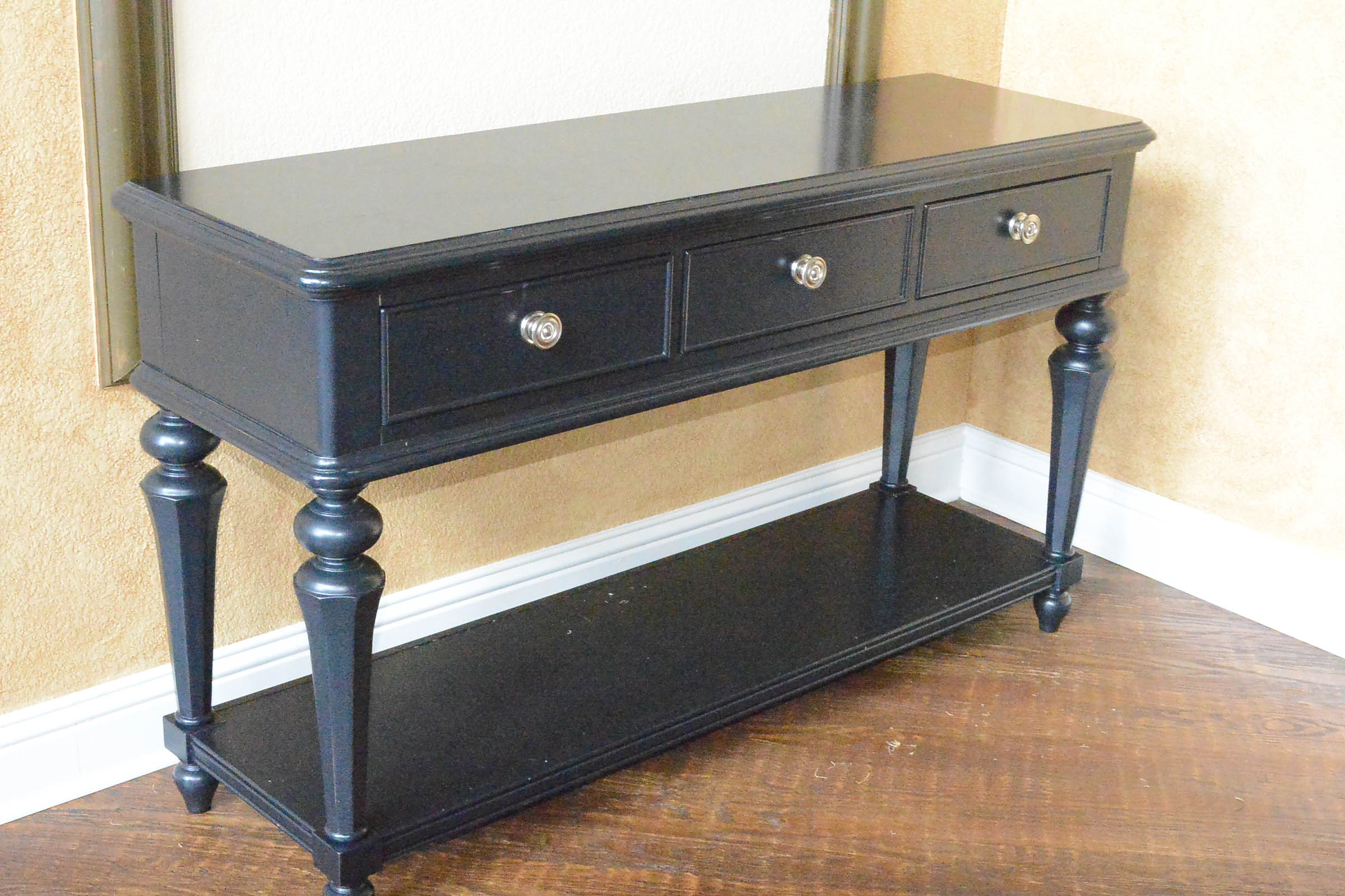 Black Wooden Console Table
