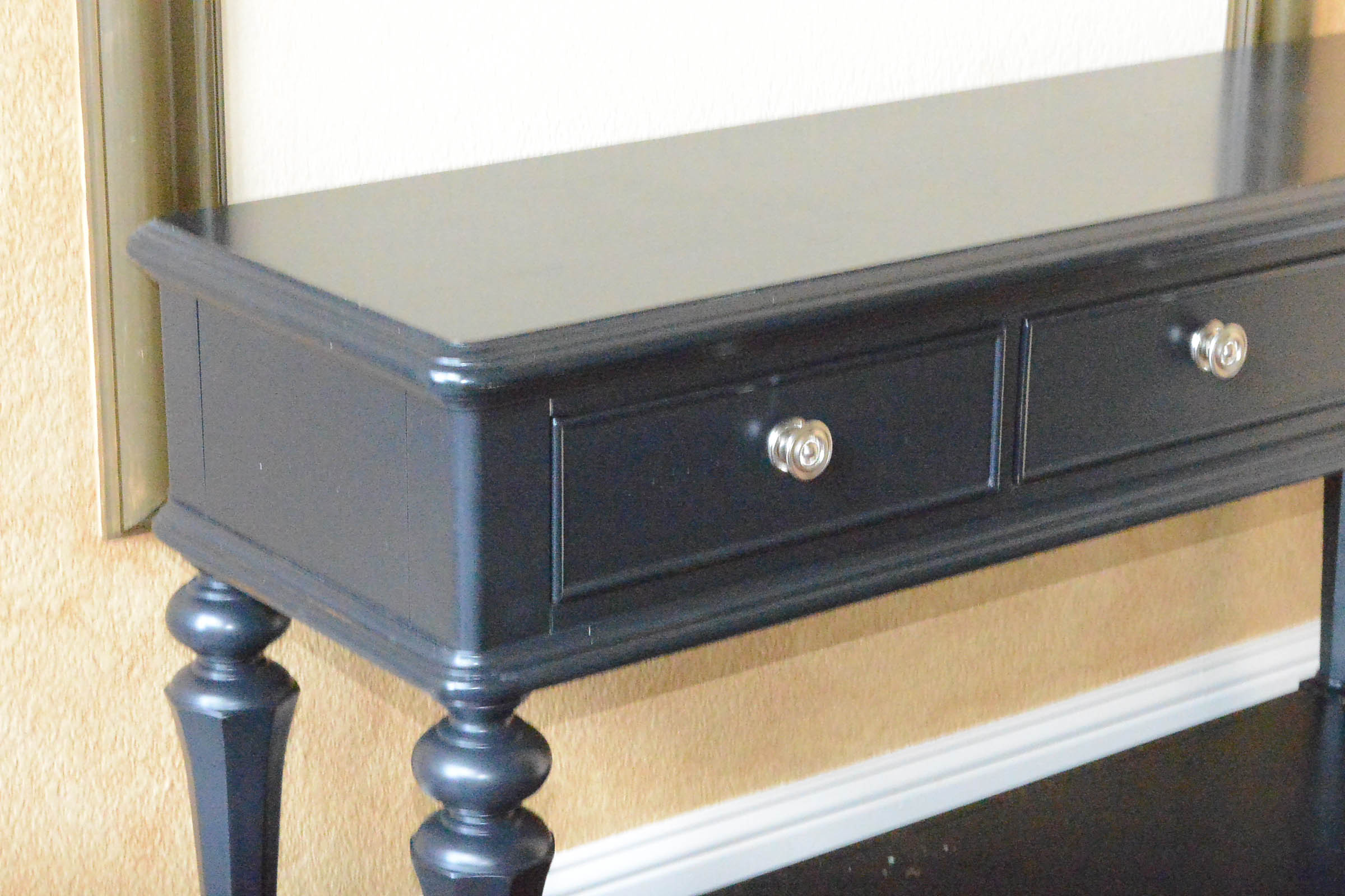 Black Wooden Console Table