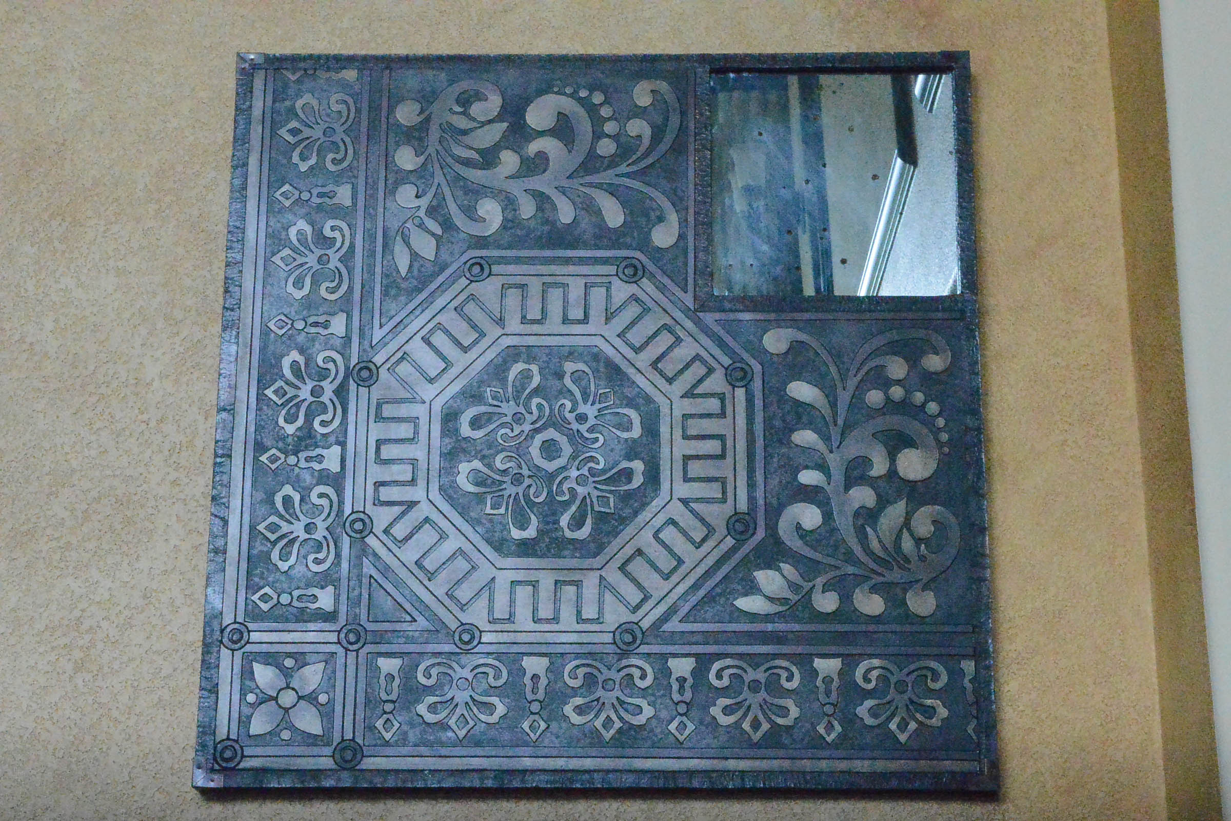 Pair of Decorative Panels with Mirror Inlays