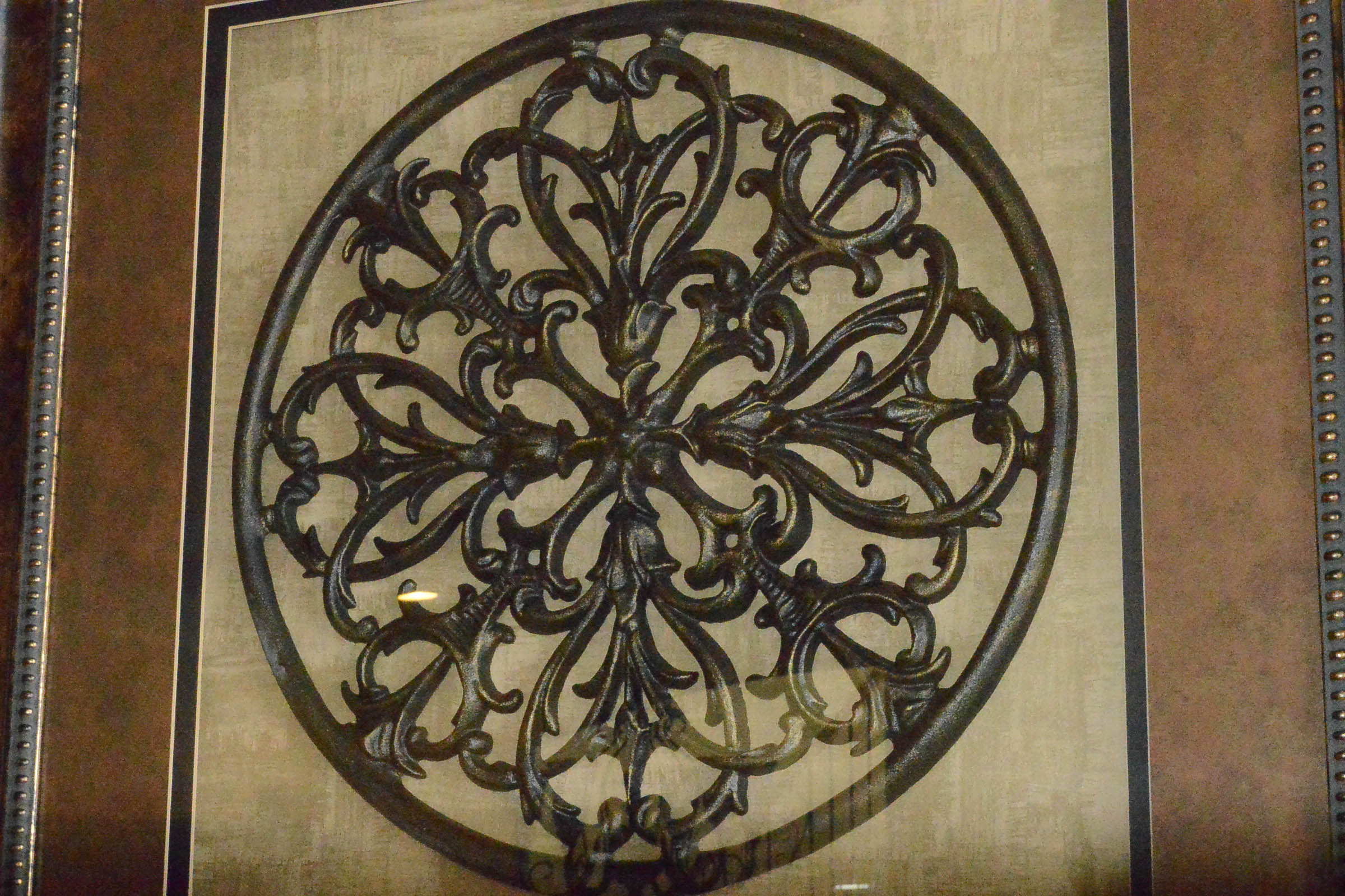 Framed Cast Medallion