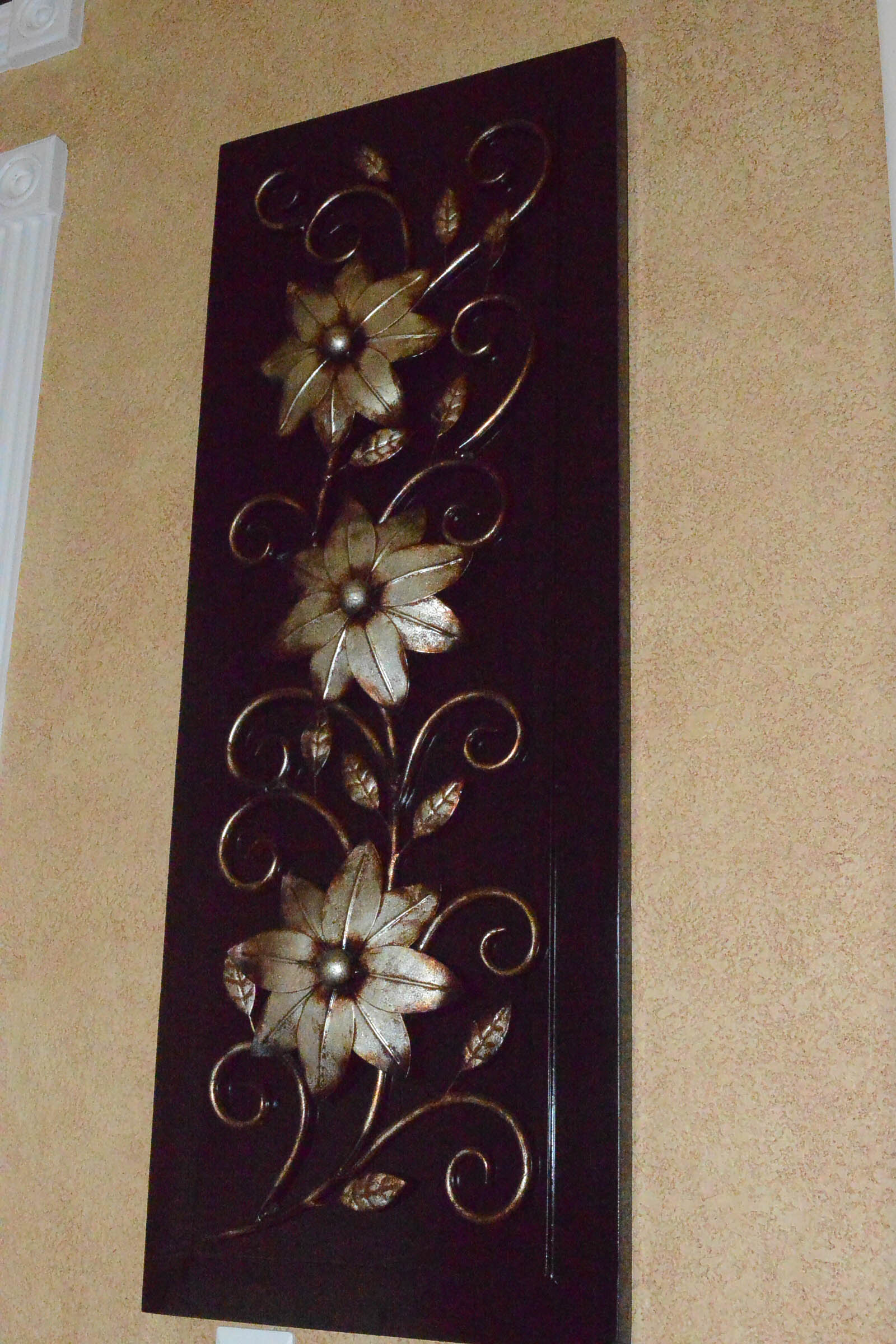 Pair of Metal Floral Wall Hangings