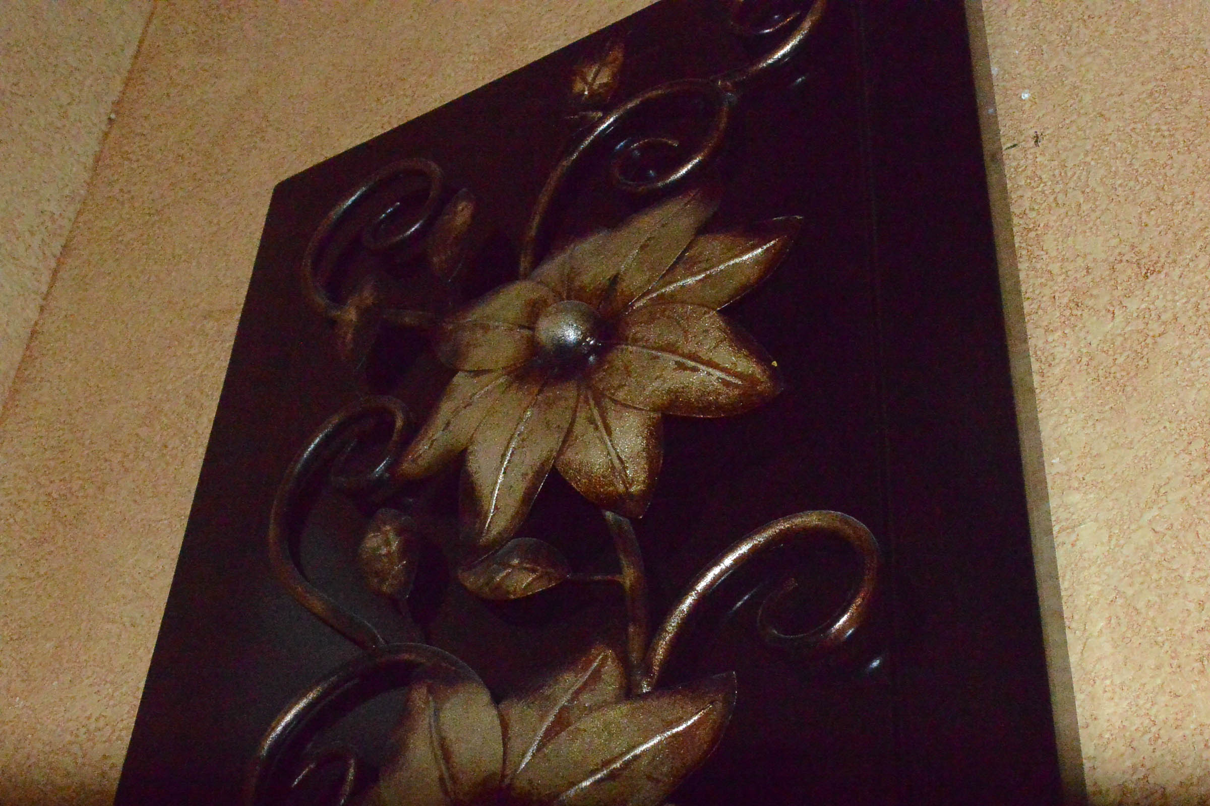 Pair of Metal Floral Wall Hangings