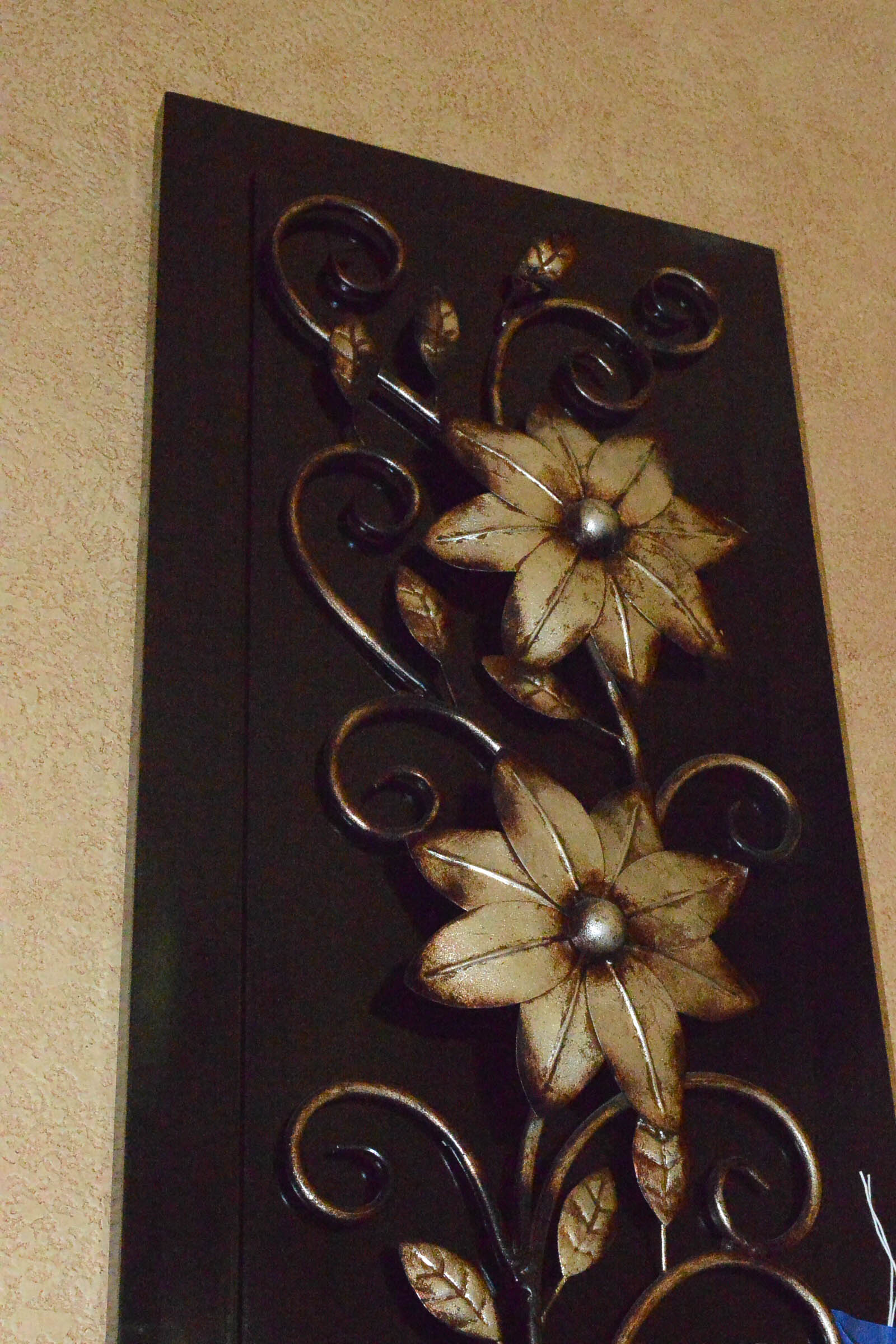 Pair of Metal Floral Wall Hangings