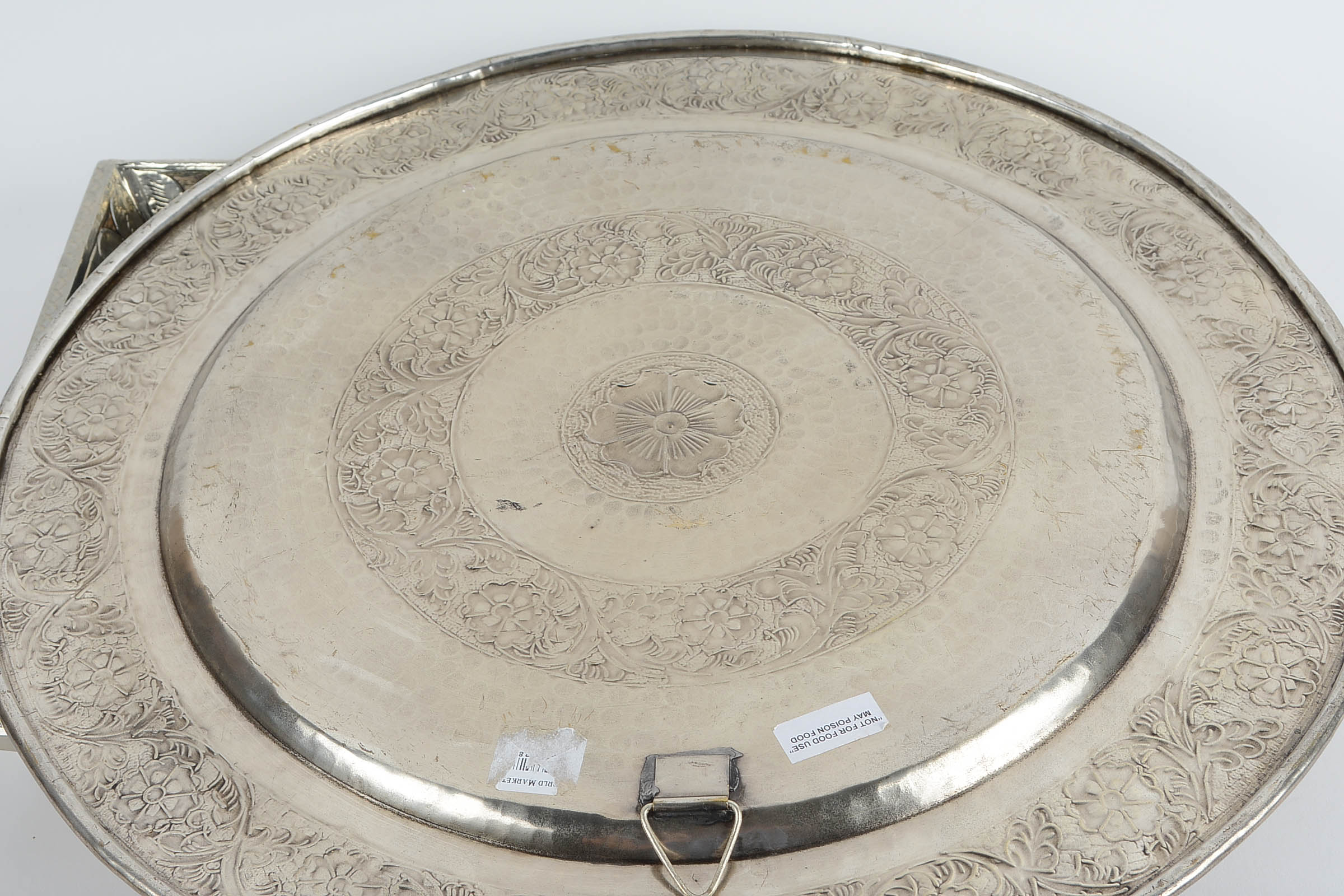 Etched Pewter Tray and Cut Out Tin Tray