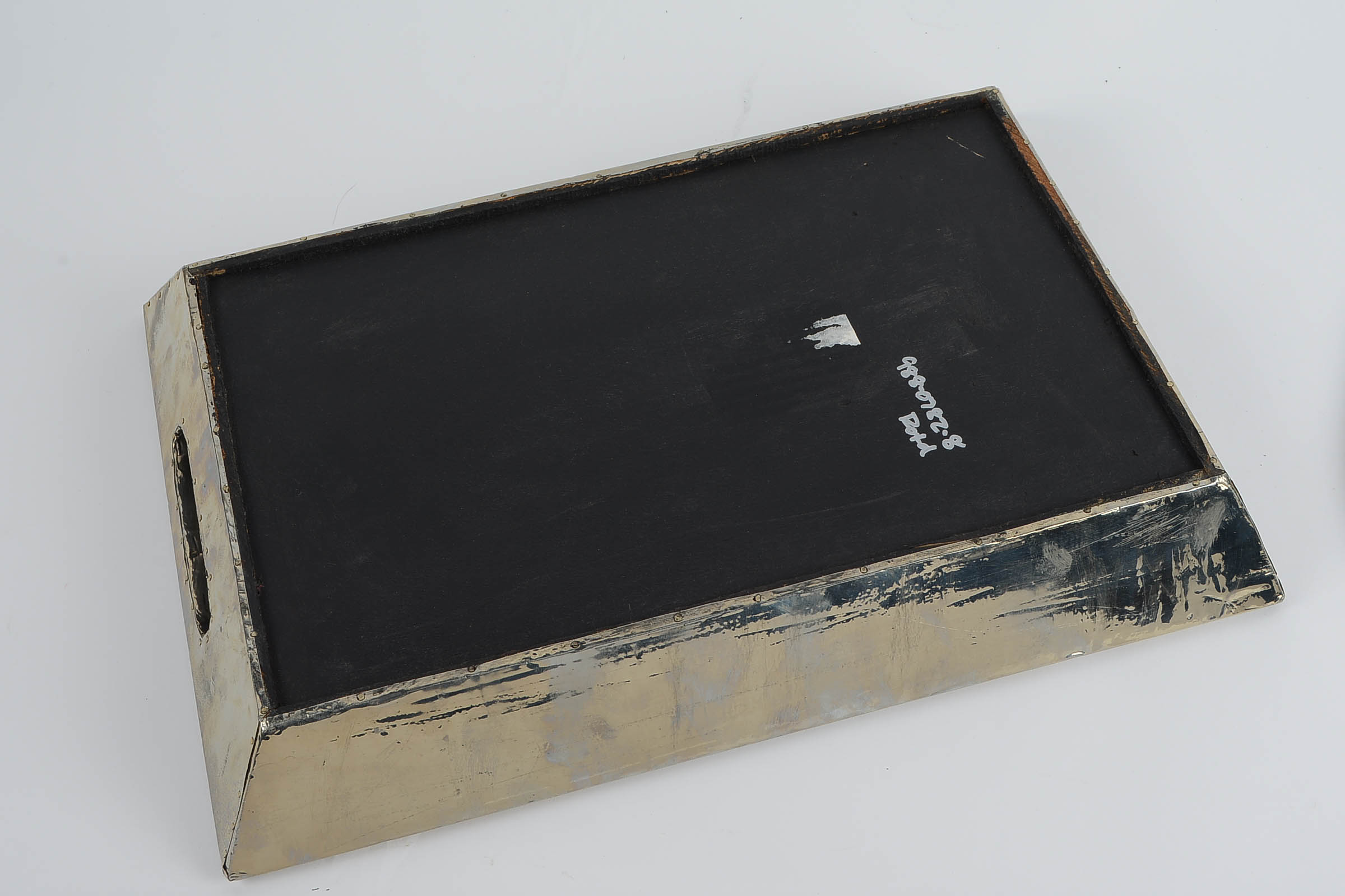 Etched Pewter Tray and Cut Out Tin Tray