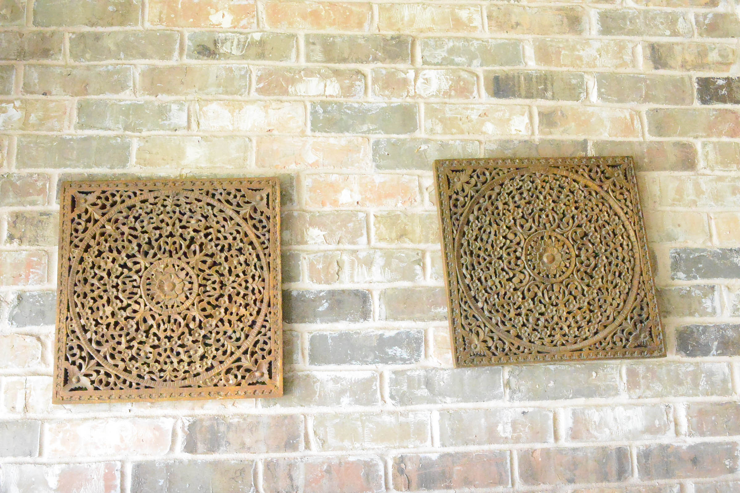 Balinese Carved Teak Wall Panels