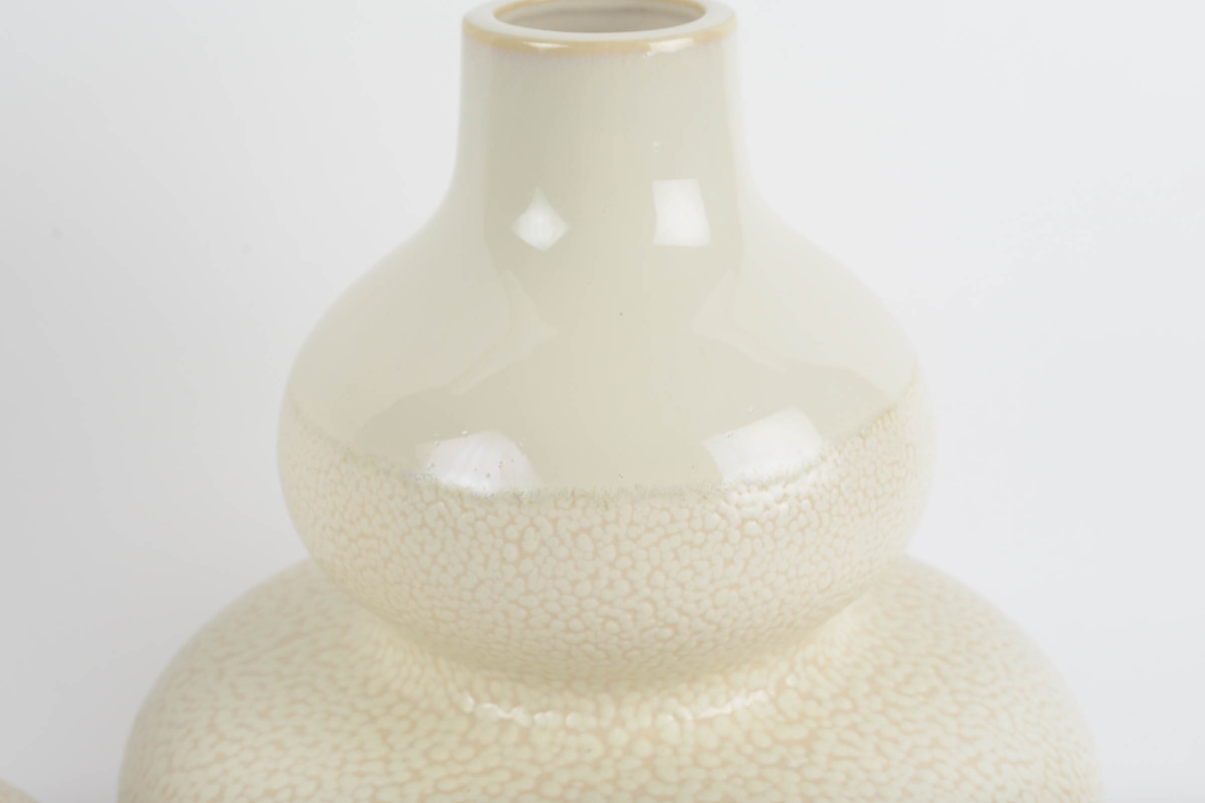 Pair of Textured Double Gourd Form Vases