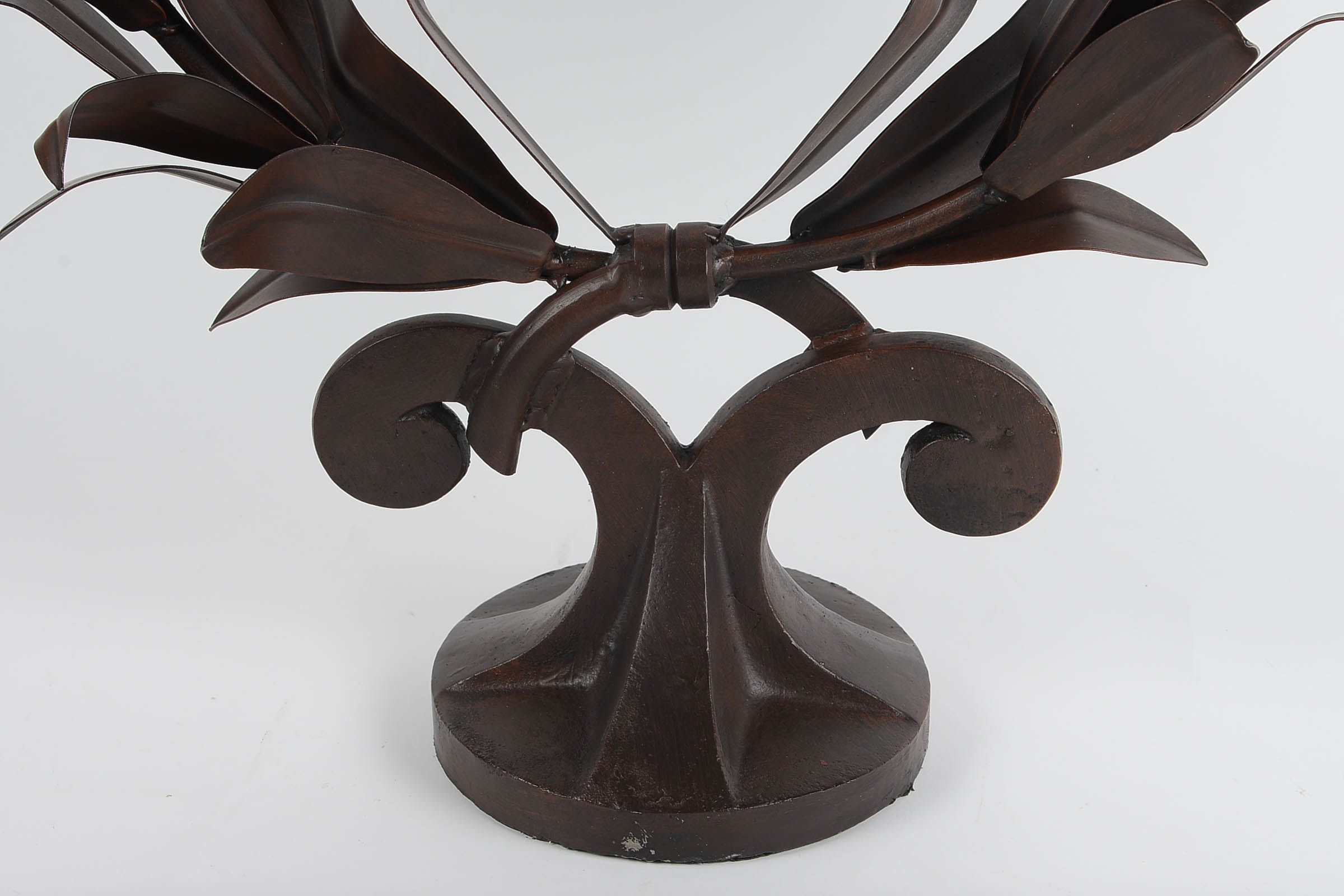 Metal Laurel Wreath Sculpture