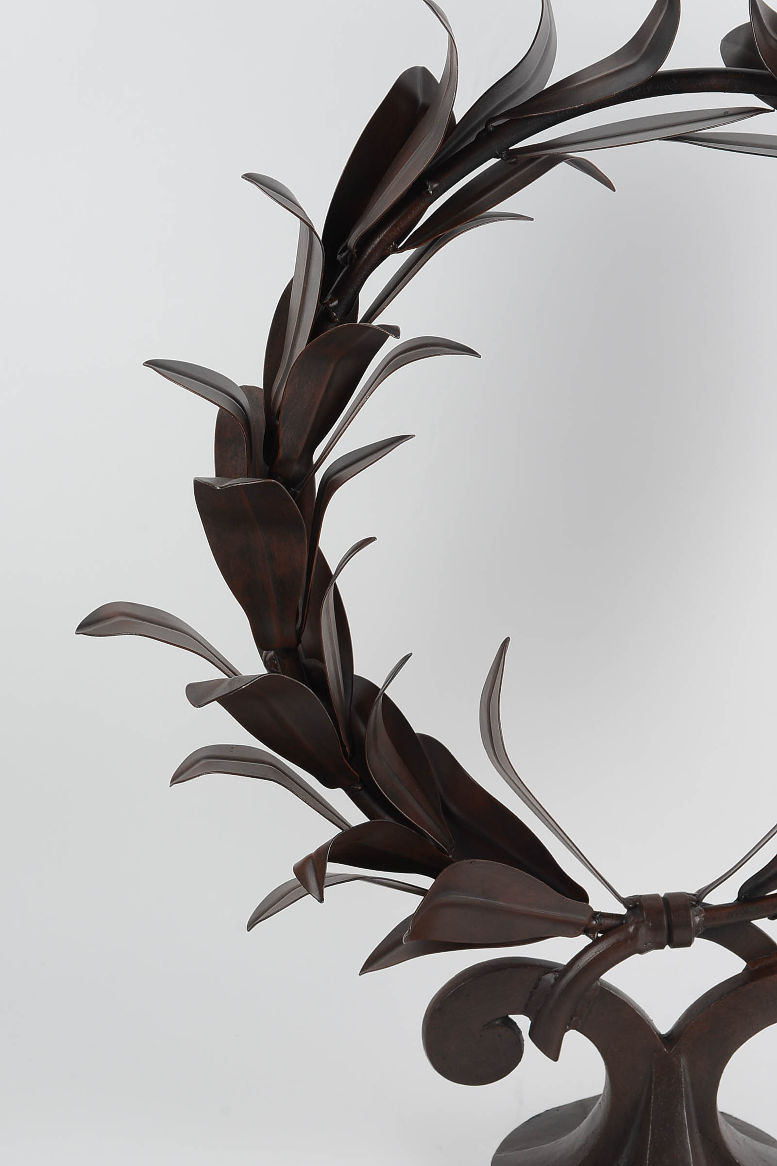 Metal Laurel Wreath Sculpture