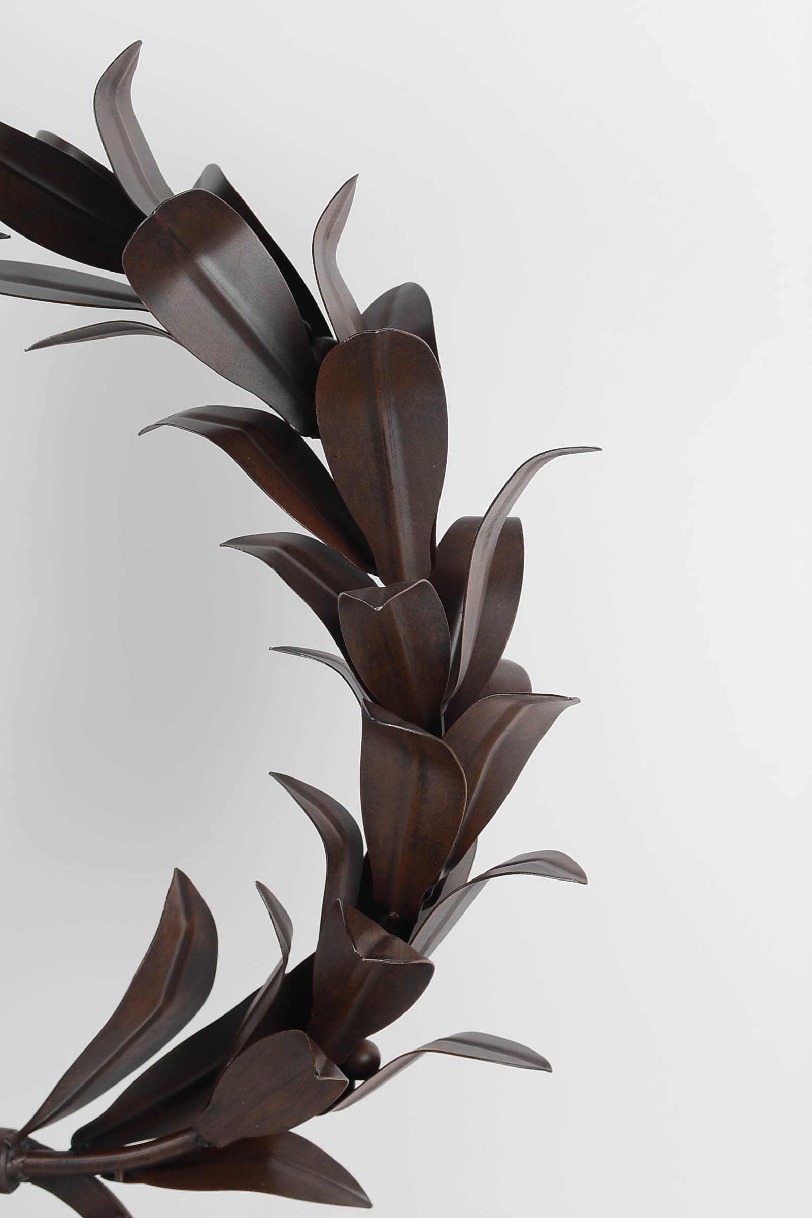 Metal Laurel Wreath Sculpture
