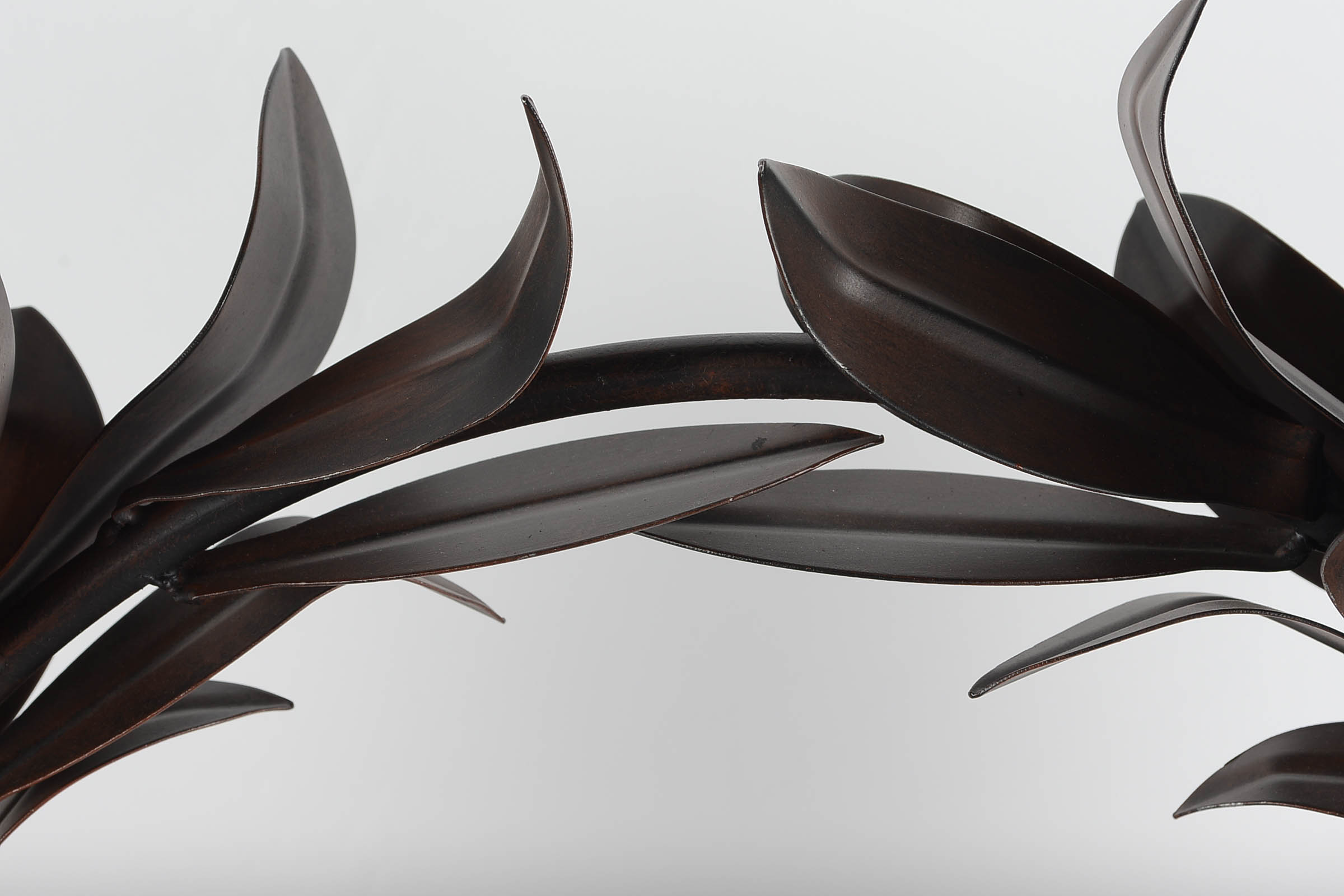 Metal Laurel Wreath Sculpture