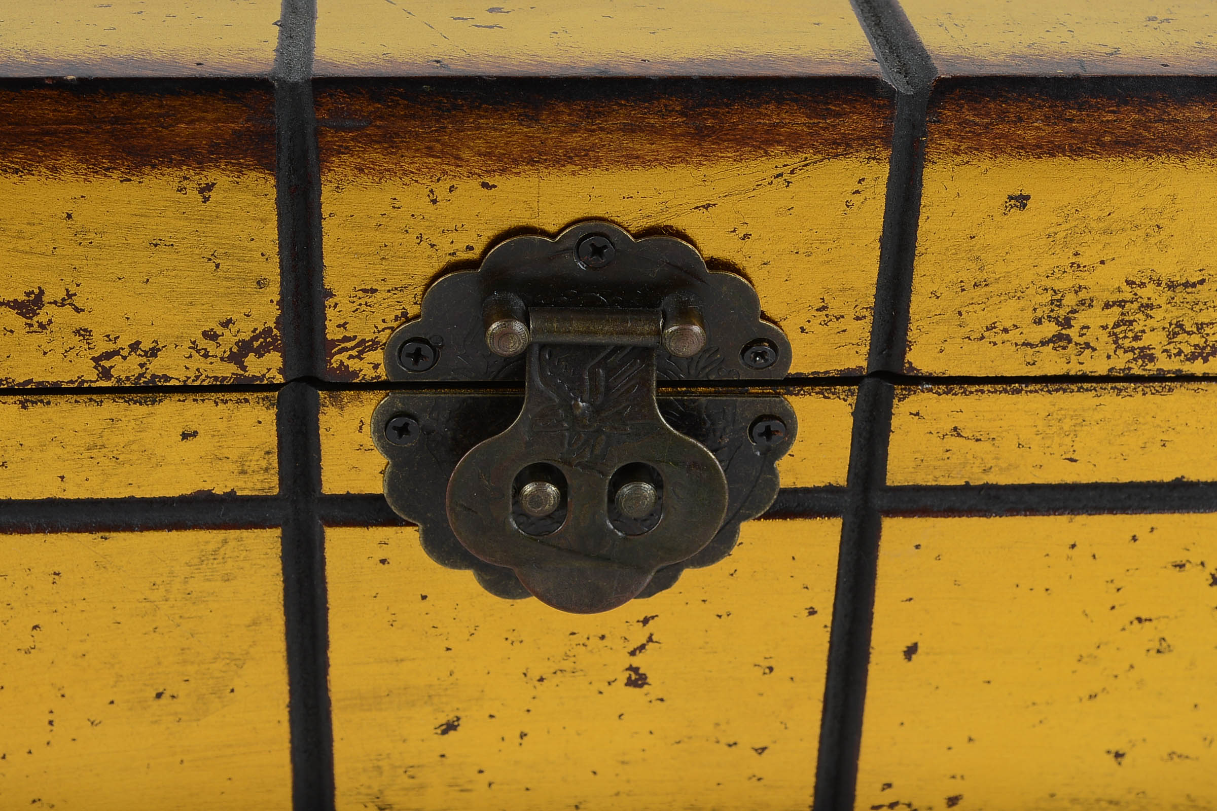 Mirrored Jewelry Box and Gold Tone Chest