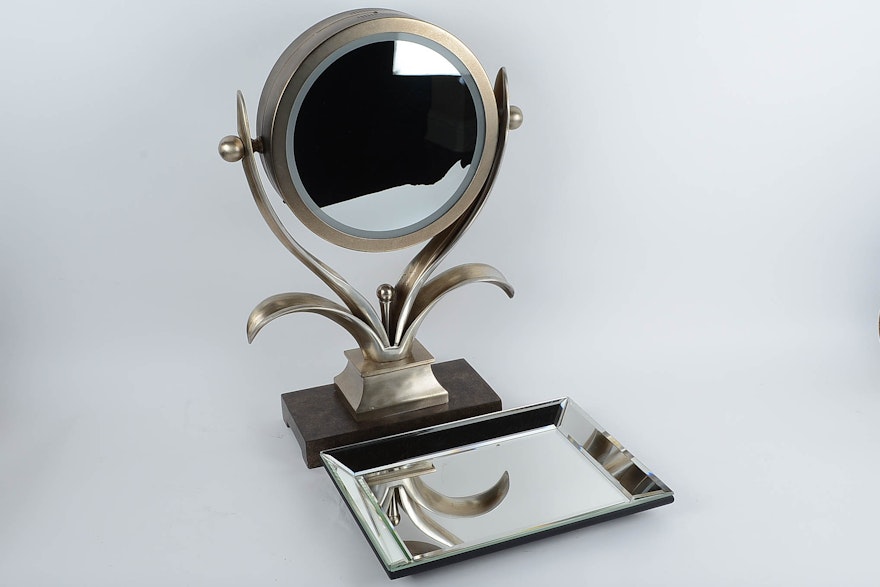 Rotating Mirror and Mirrored Tray