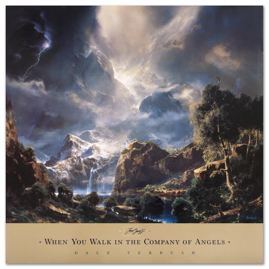 Dale Terbush Poster on Paper "When You Walk in the Company of Angels".