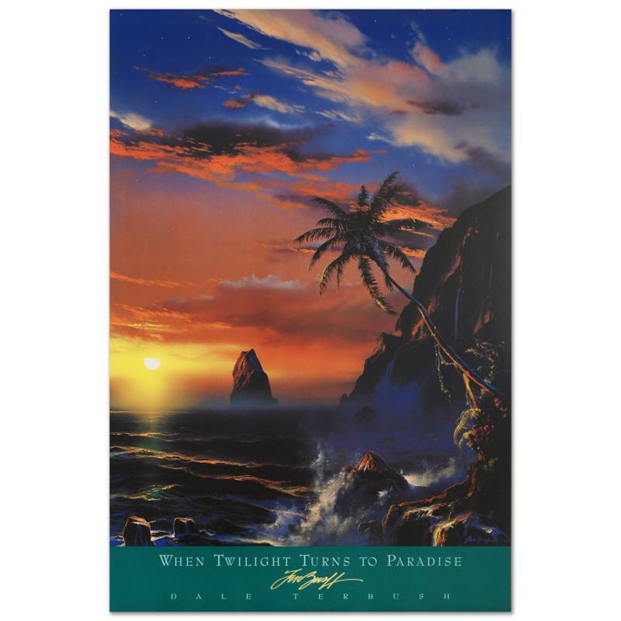 Dale Terbush Poster on Paper "When Twilight Turns to Paradise"