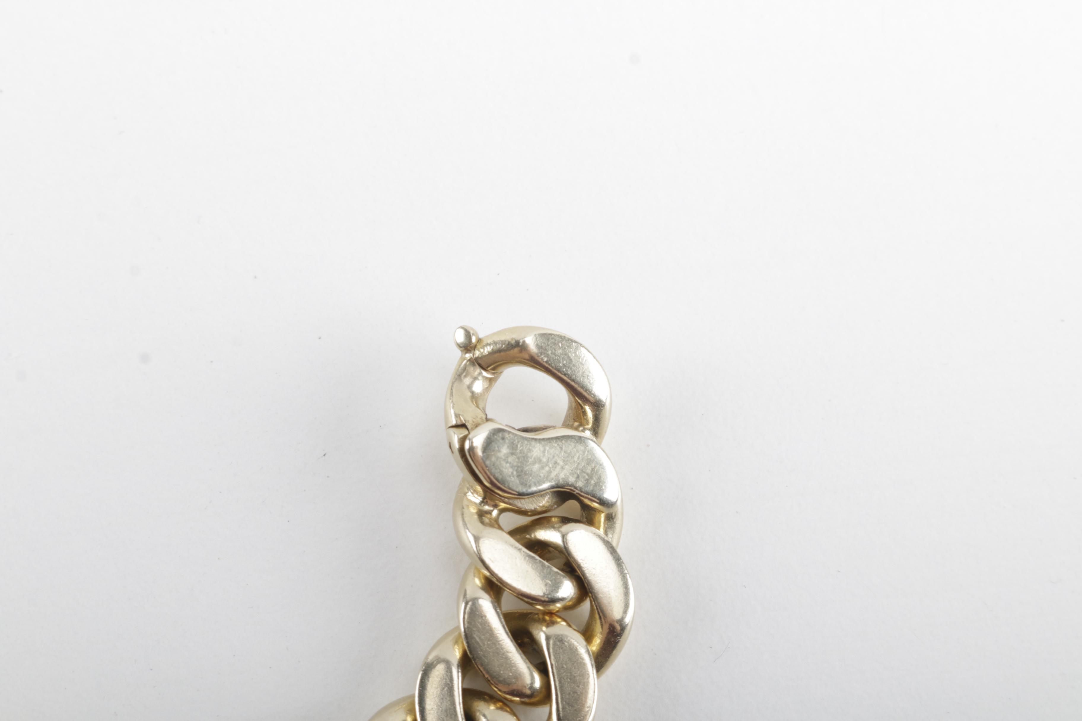 Vintage Cartier 14K Yellow Gold 1.52 CTW Diamond Curb Chain Bracelet