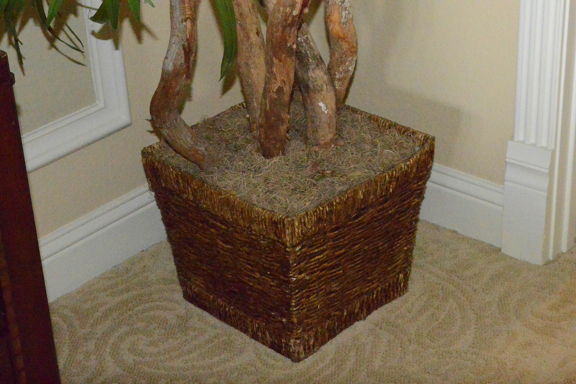 Tall Faux Tree in Basket