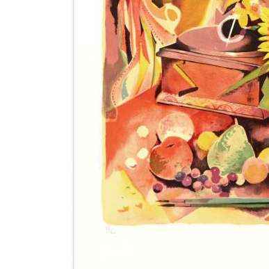 Robert Vernet Bonfort Limited Edition Color Lithograph "Bouquet"