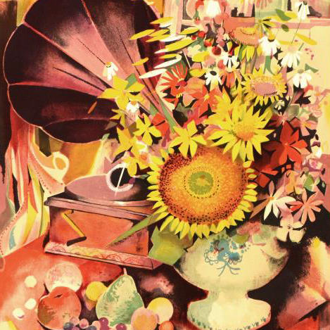 Robert Vernet Bonfort Limited Edition Color Lithograph "Bouquet"