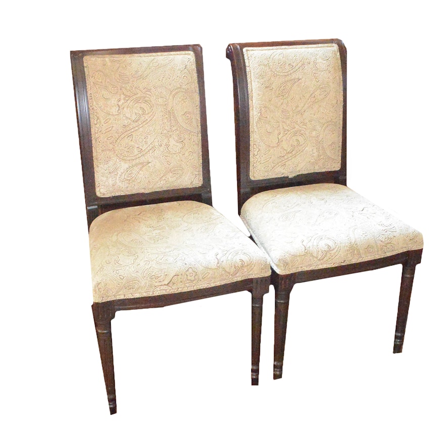 Two Upholstered Accent Side Chairs