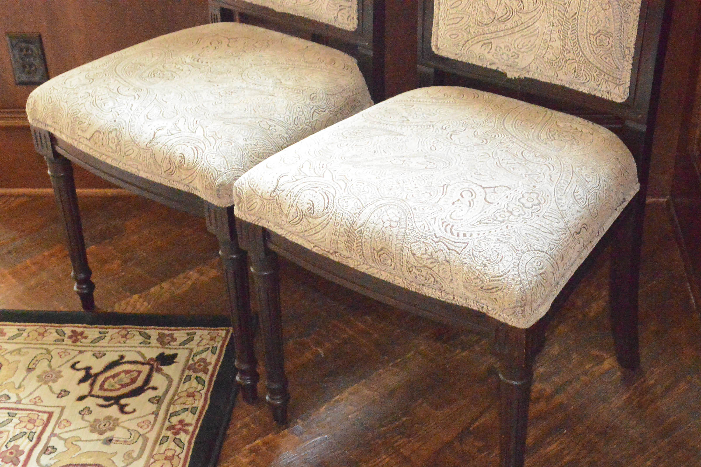 Two Upholstered Accent Side Chairs