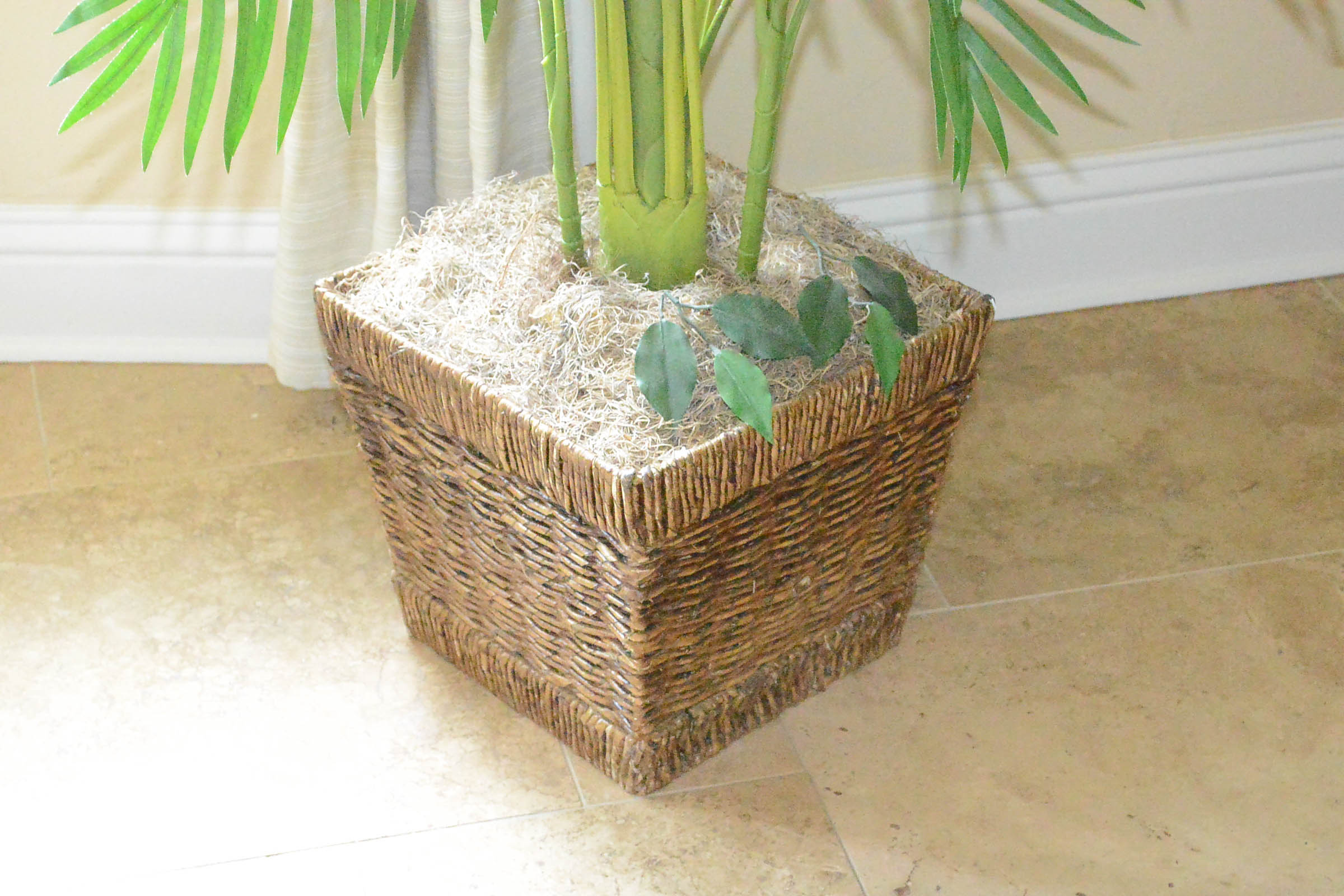 Faux Tree in Square Planter