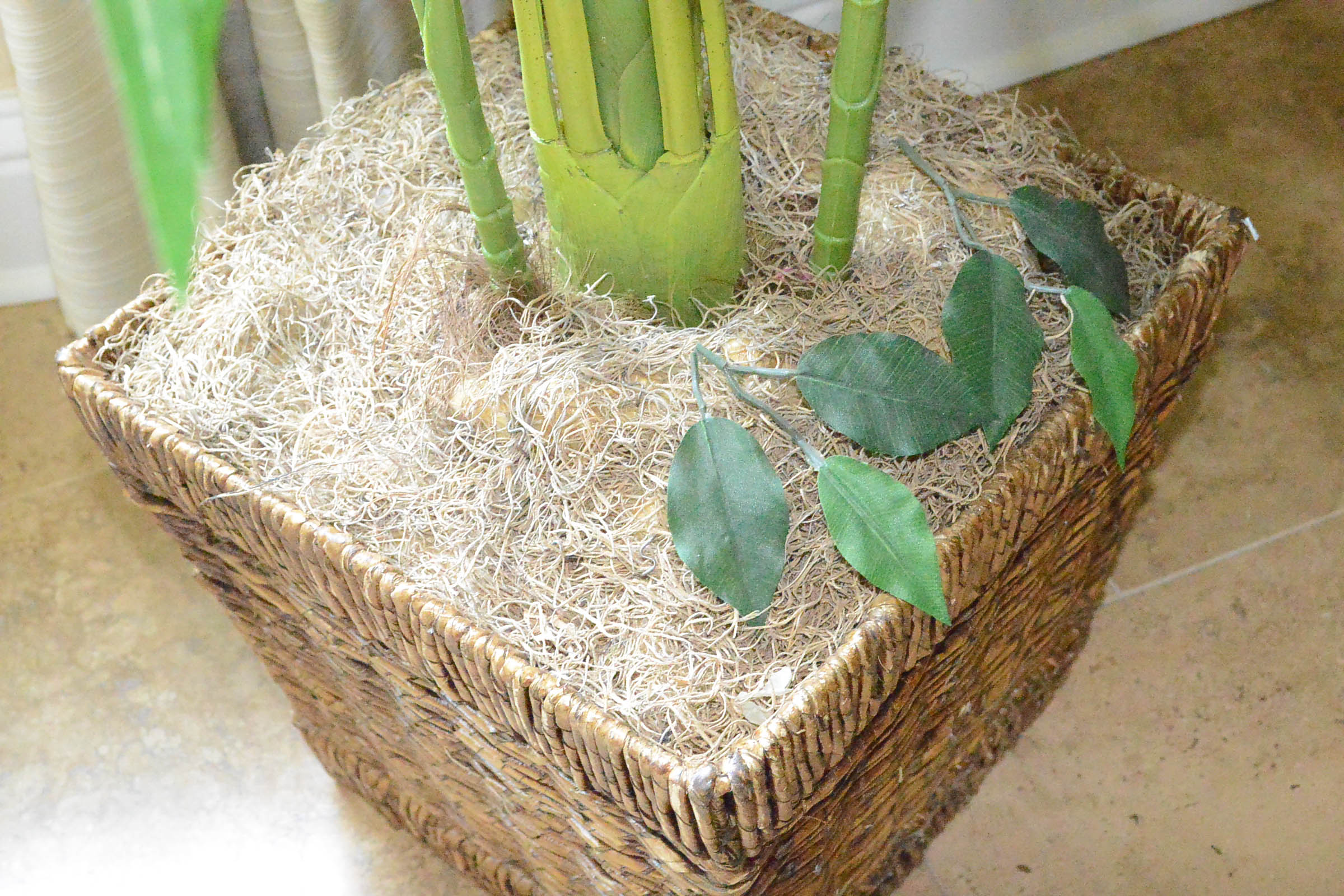 Faux Tree in Square Planter