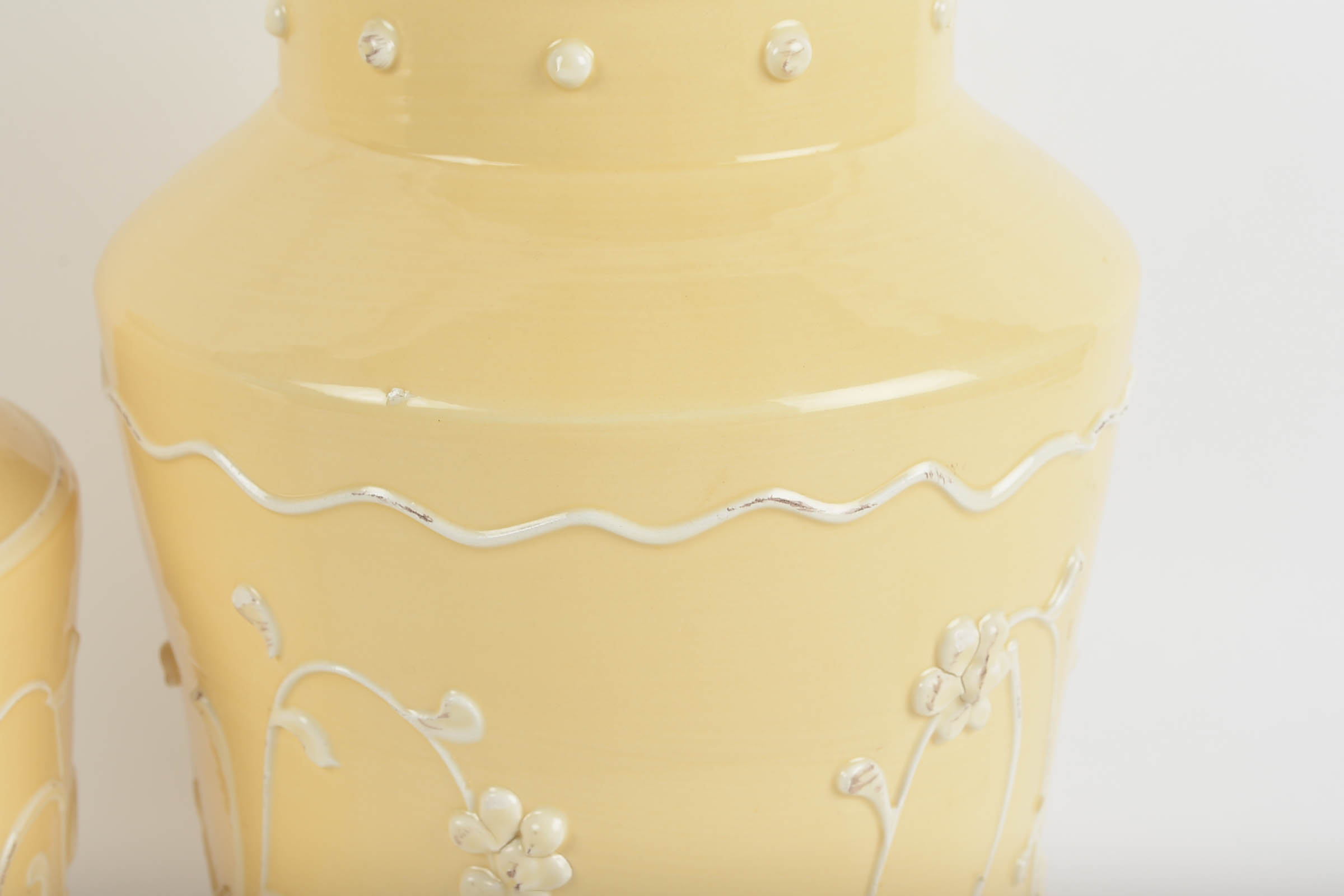 Pair of Global Views Glazed Ceramic Jars