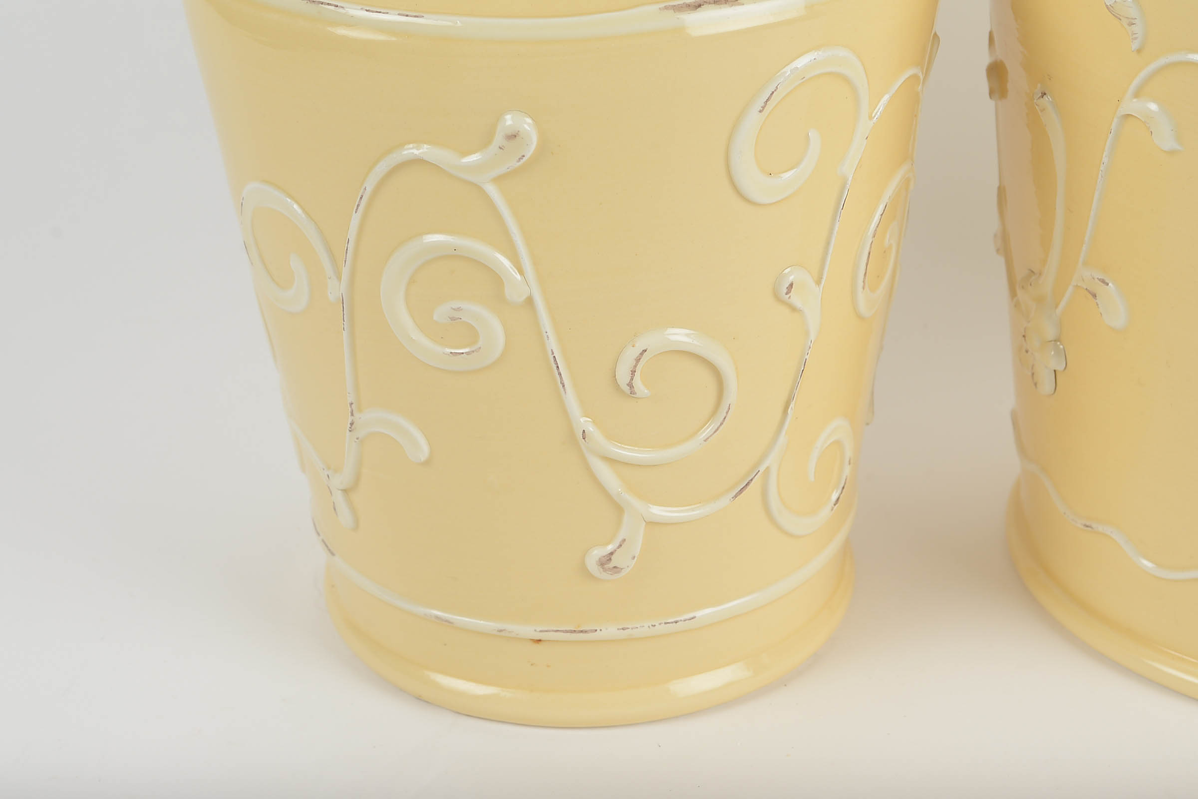 Pair of Global Views Glazed Ceramic Jars