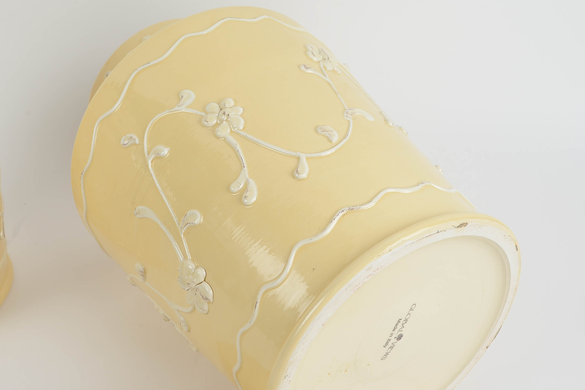 Pair of Global Views Glazed Ceramic Jars