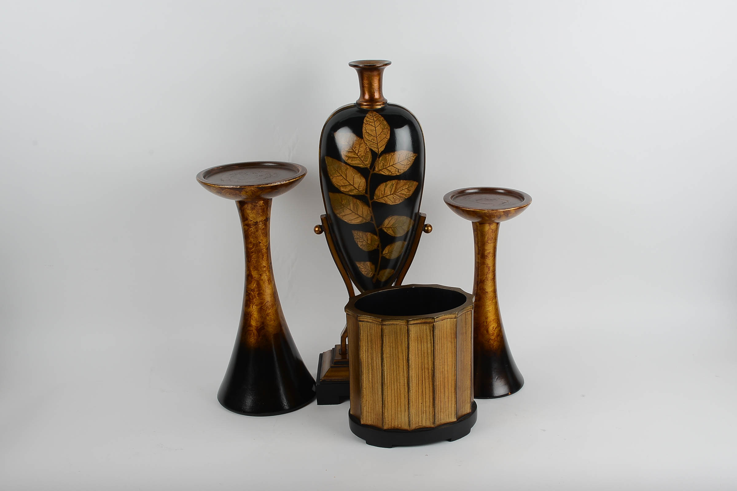 Set of Bronze Toned Home Decor