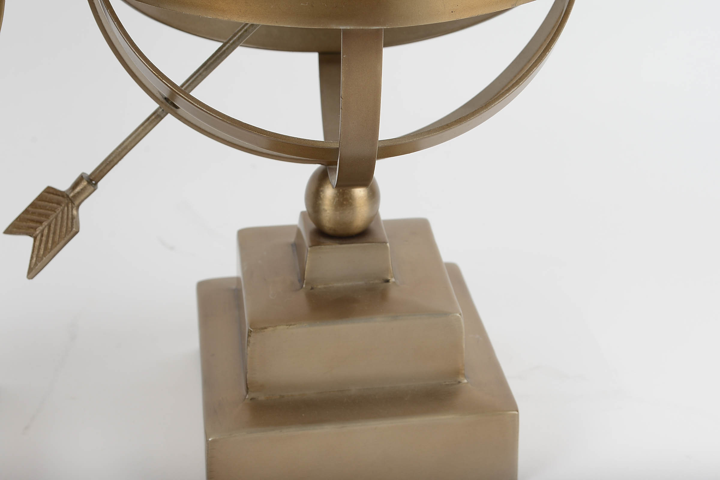 Pair of Metal Armillary Style Sphere Sculptures