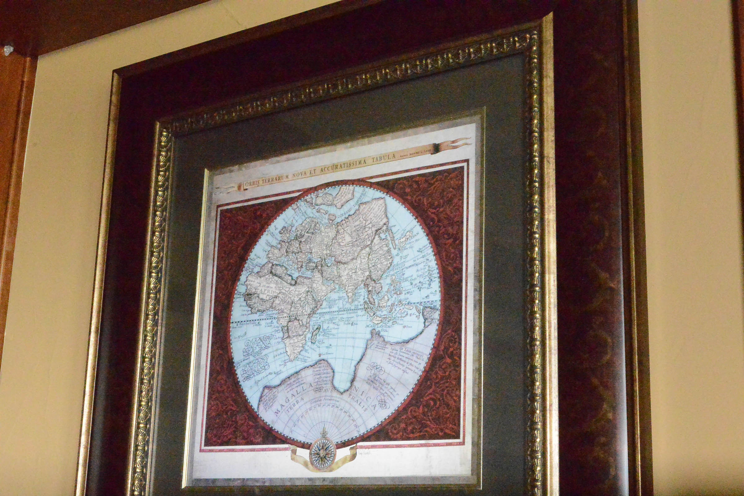 Framed Vintage Map