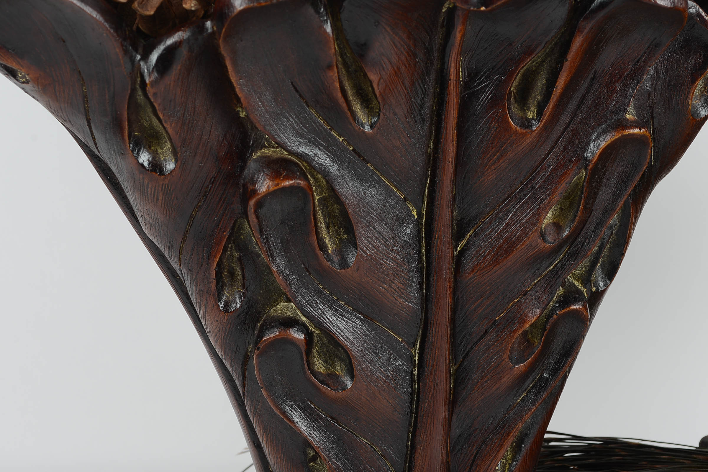 Wood Decor with Faux Pine Cones