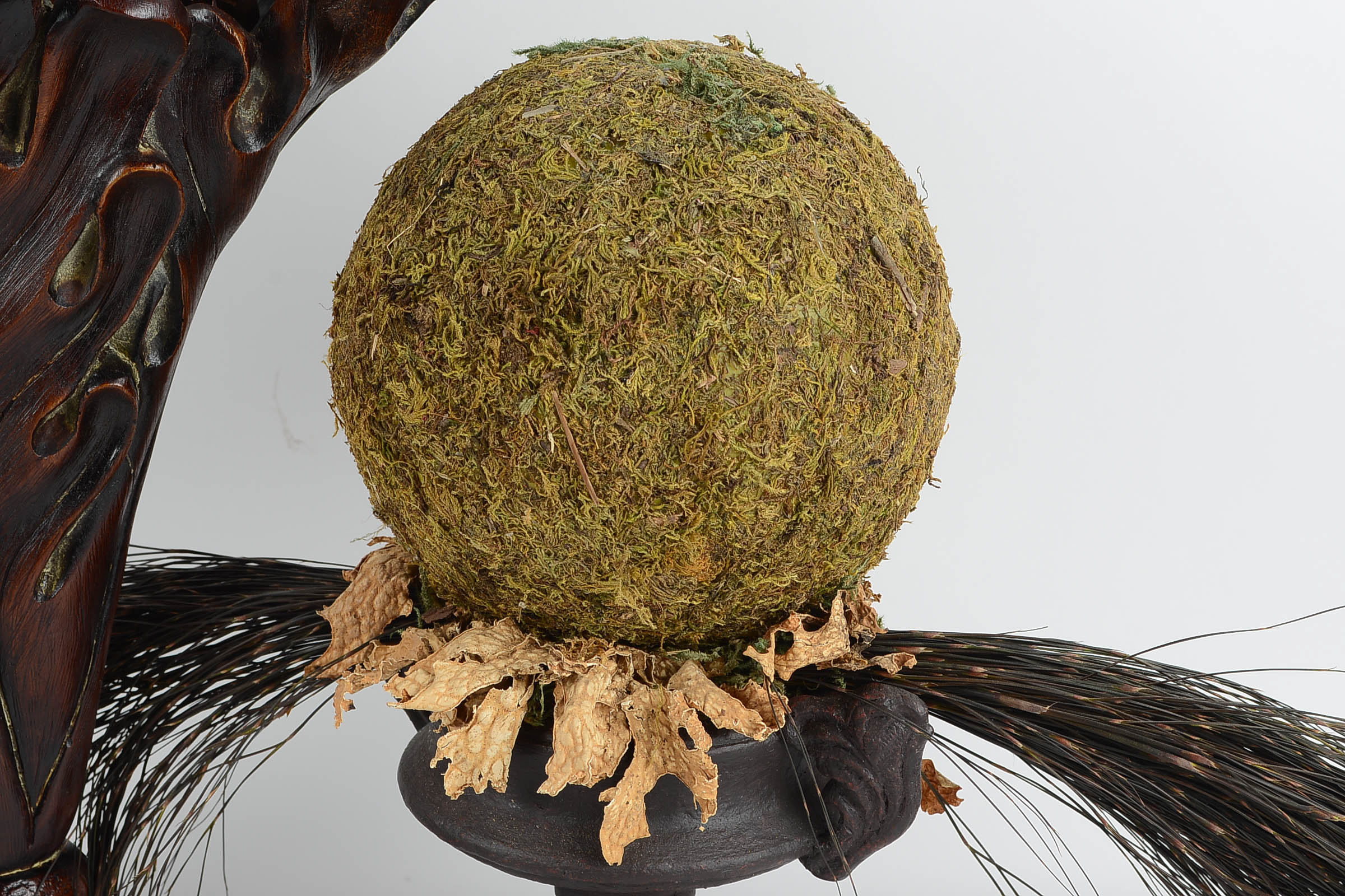 Wood Decor with Faux Pine Cones