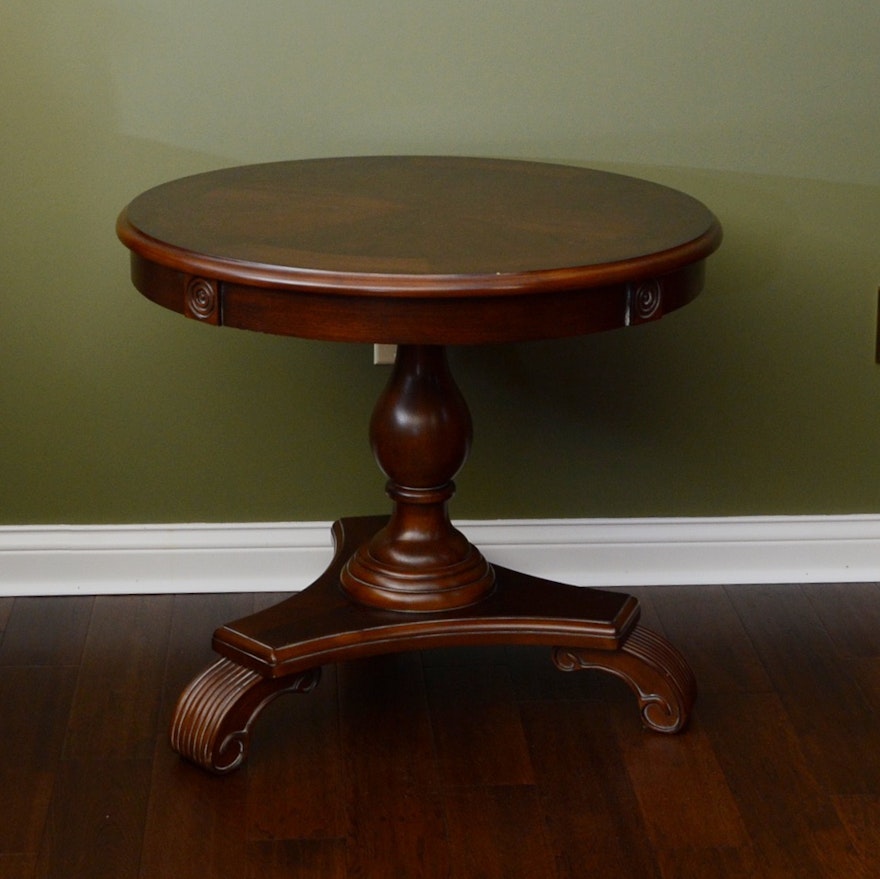 Wood and Wood Veneer Side Table