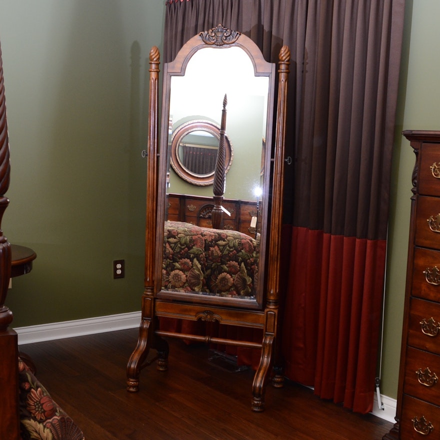 Large Beveled Cheval Mirror