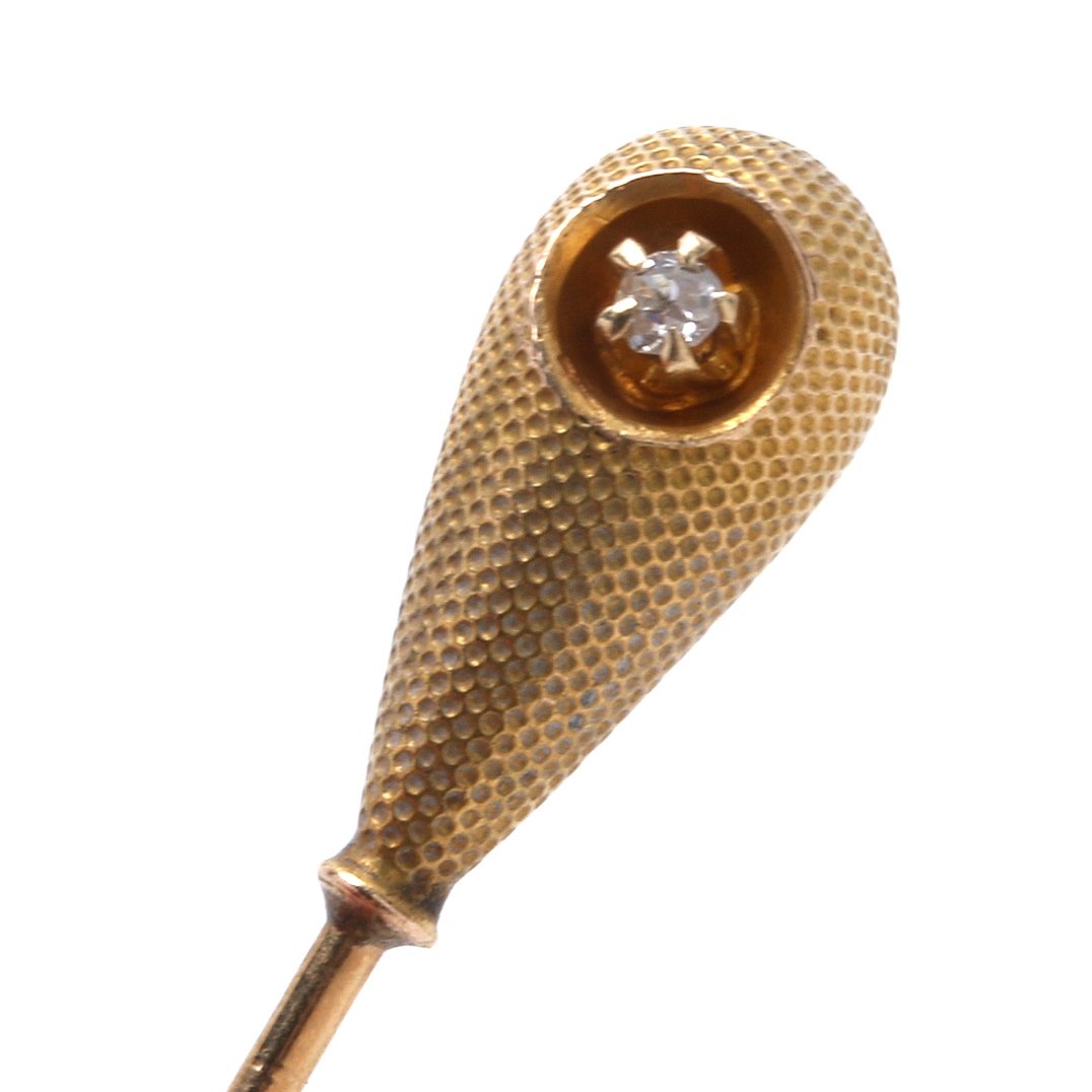 Collection of Seven Antique 14K Yellow Gold Stick Pins