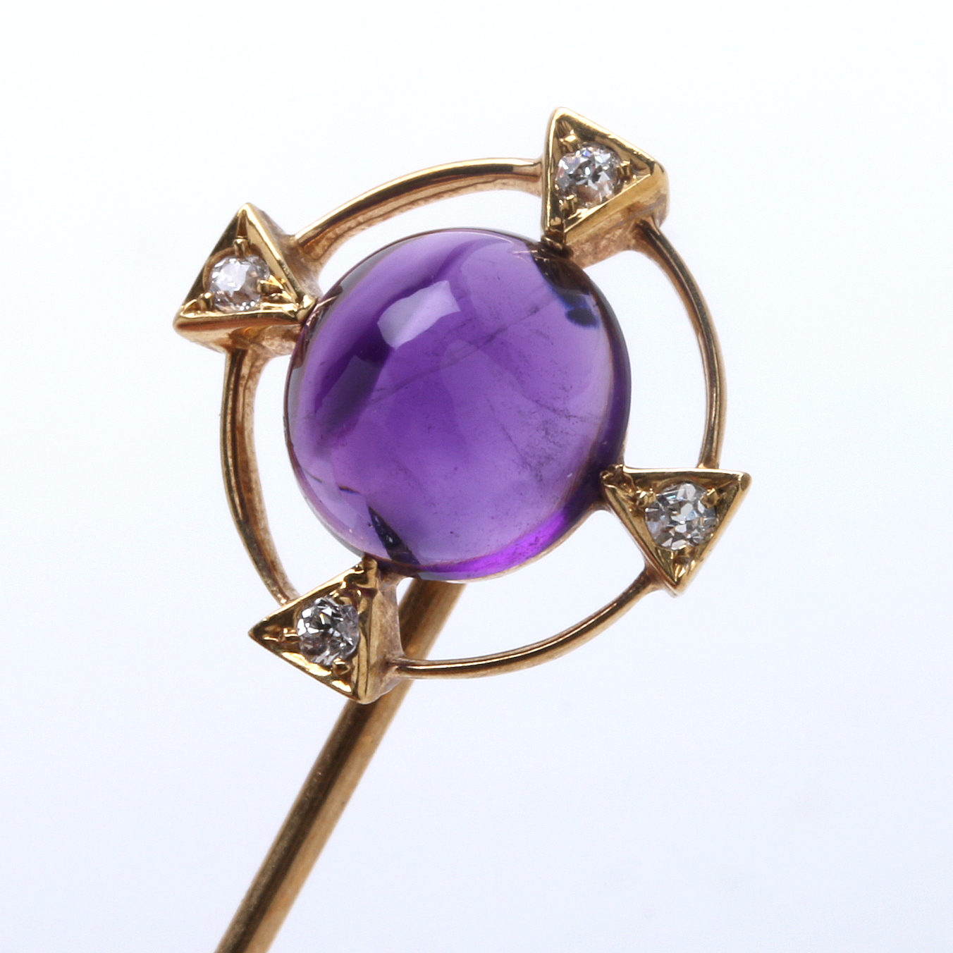 Collection of Seven Antique 14K Yellow Gold Stick Pins